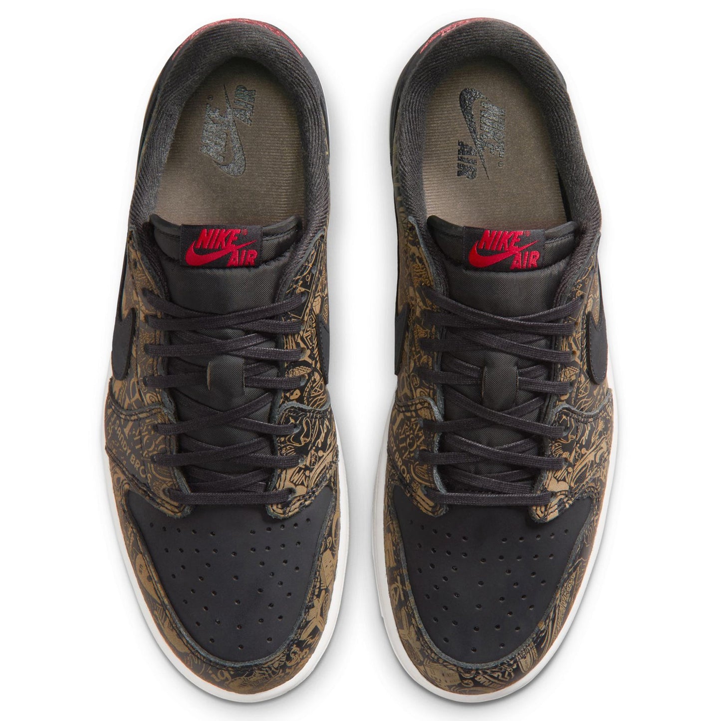 AIR JORDAN 1 RETRO LOW OG LS / 001:BLACK/VARSITY RED-SUMMIT WHITE