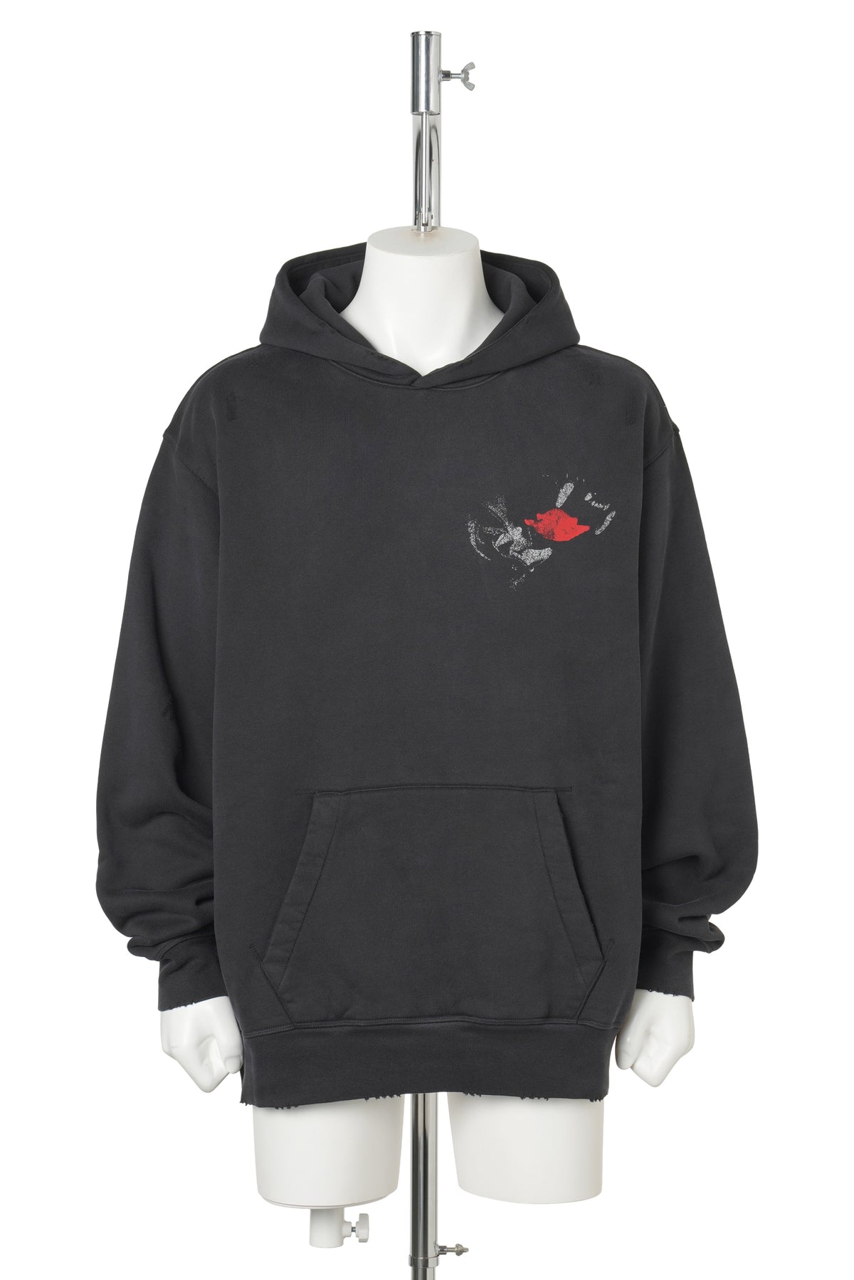 JORDAN NBHD BLK CAT L/S HOODIE / 010:BLACK/UNIVERSITY RED