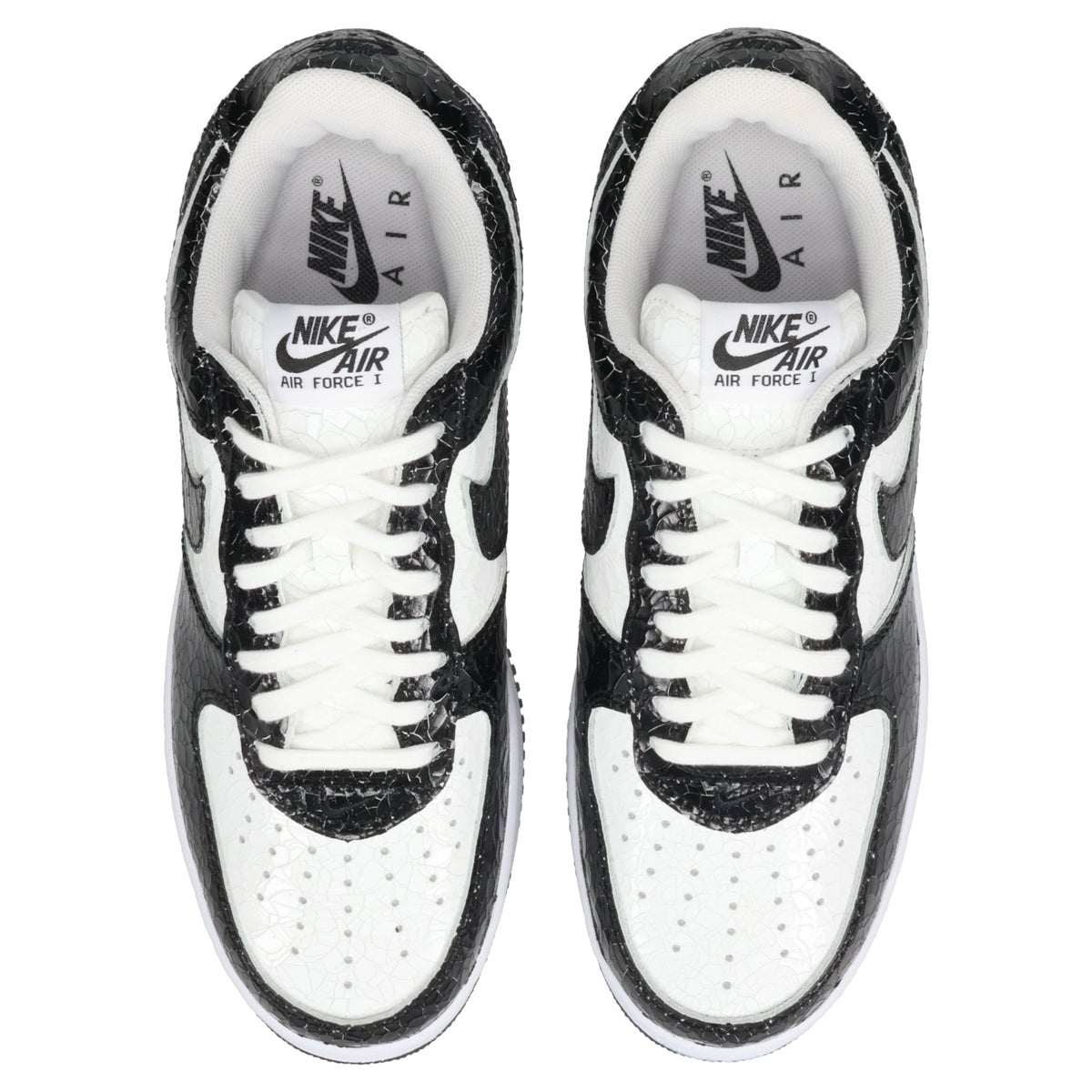 AF1 CRACKED LEATHER / 300:BLACK/BLACK-WHITE
