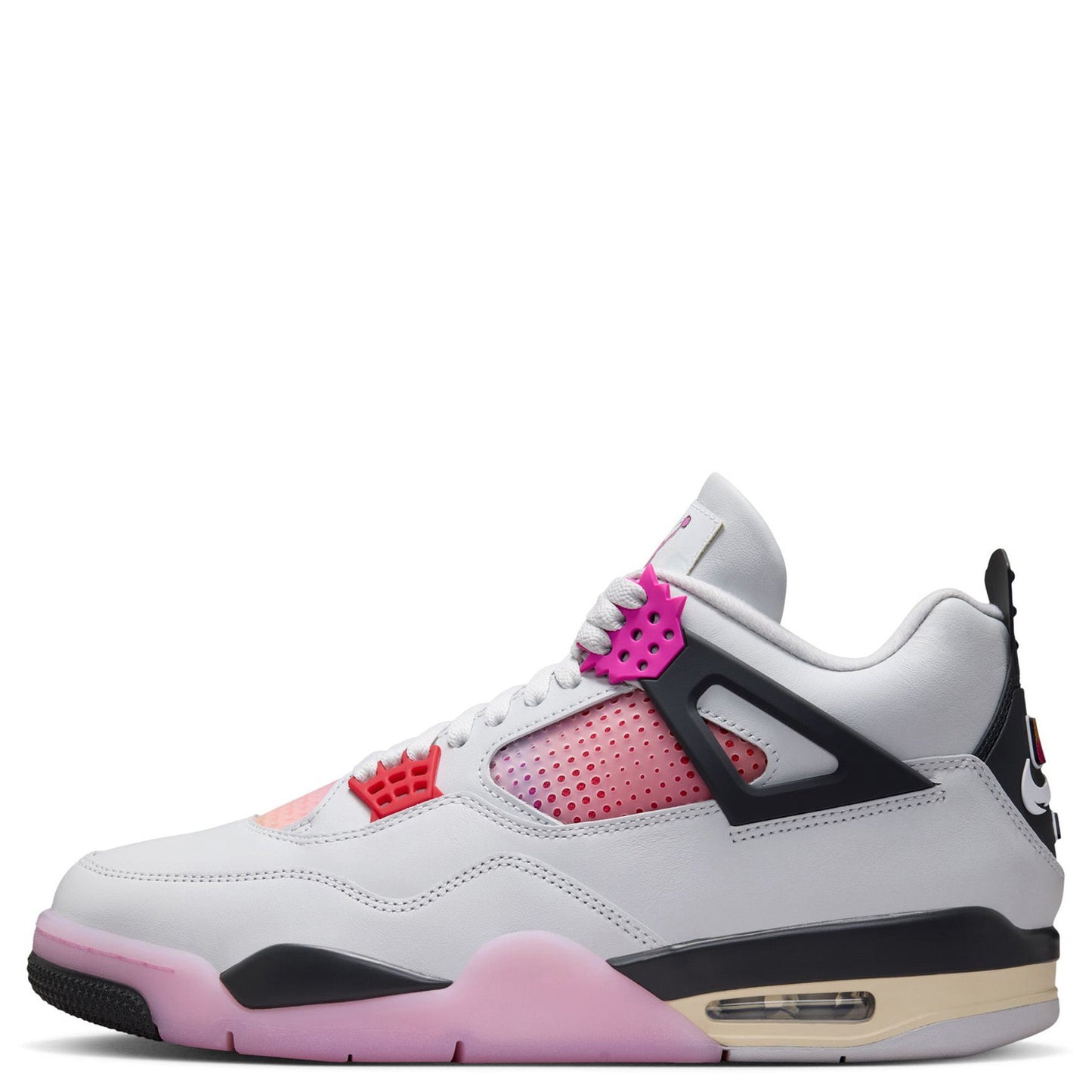 AIR JORDAN 4 RETRO / 100:OFF WHITE/FIRE PINK-ANTHRACITE