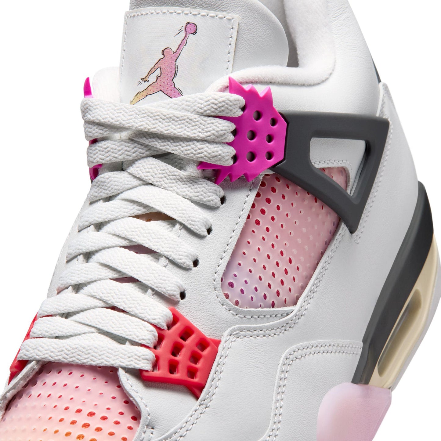 AIR JORDAN 4 RETRO / 100:OFF WHITE/FIRE PINK-ANTHRACITE
