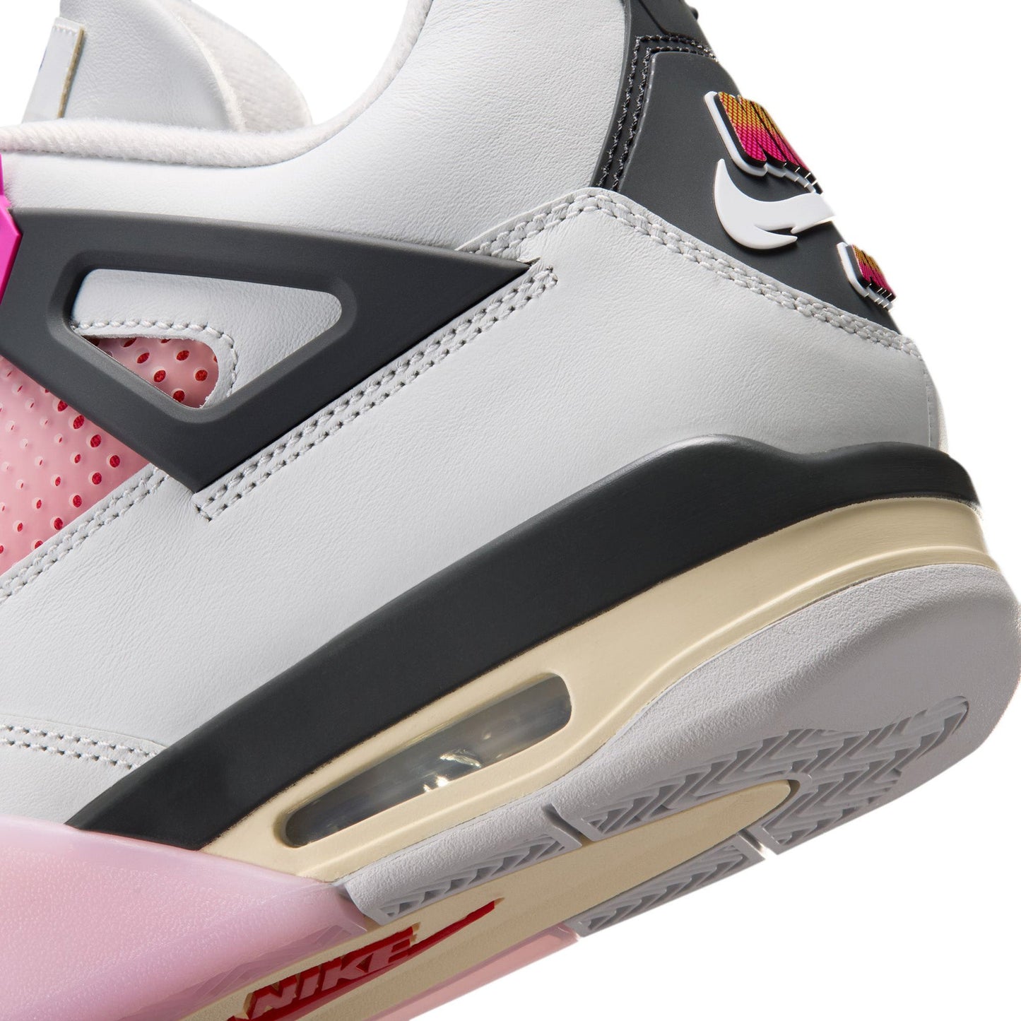 AIR JORDAN 4 RETRO / 100:OFF WHITE/FIRE PINK-ANTHRACITE