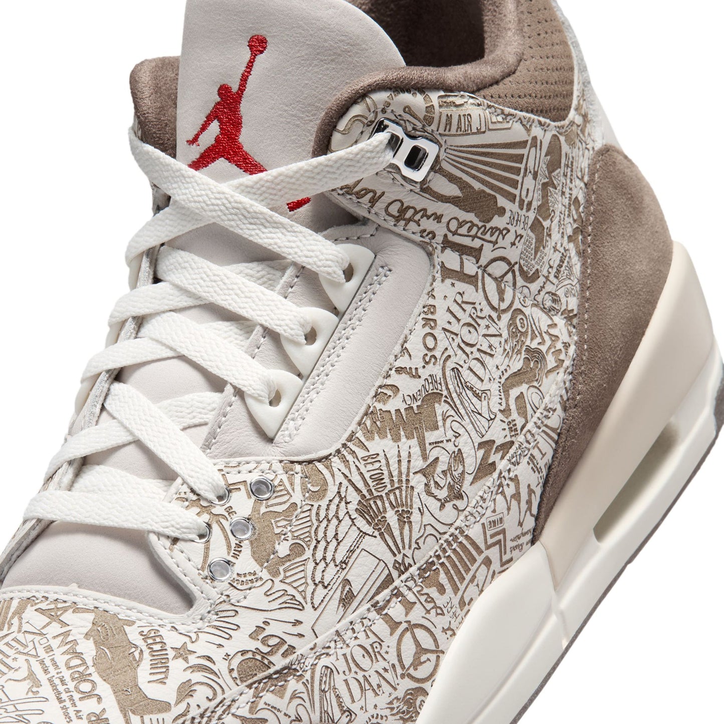 AIR JORDAN 3 RETRO LASER / 001:PHANTOM/UNIVERSITY RED
