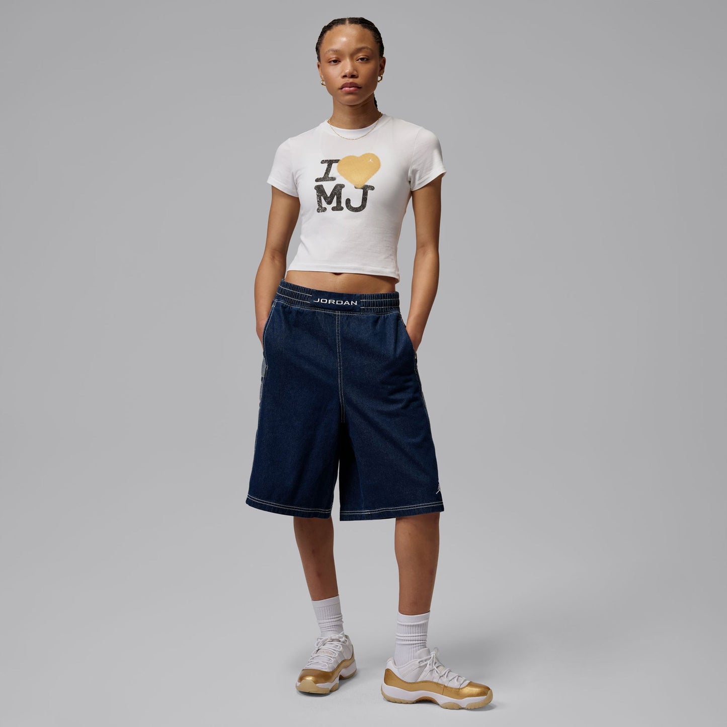 WMNS AIR JORDAN 11 RETRO LOW / 102:WHITE/METALLIC GOLD-TEAM GOLD