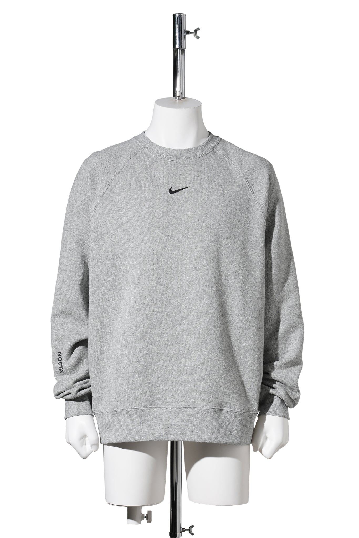 NIKE NRG NOCTA CS FLEECE L/S CREW / 063:DK GREY HEATHER/BLACK