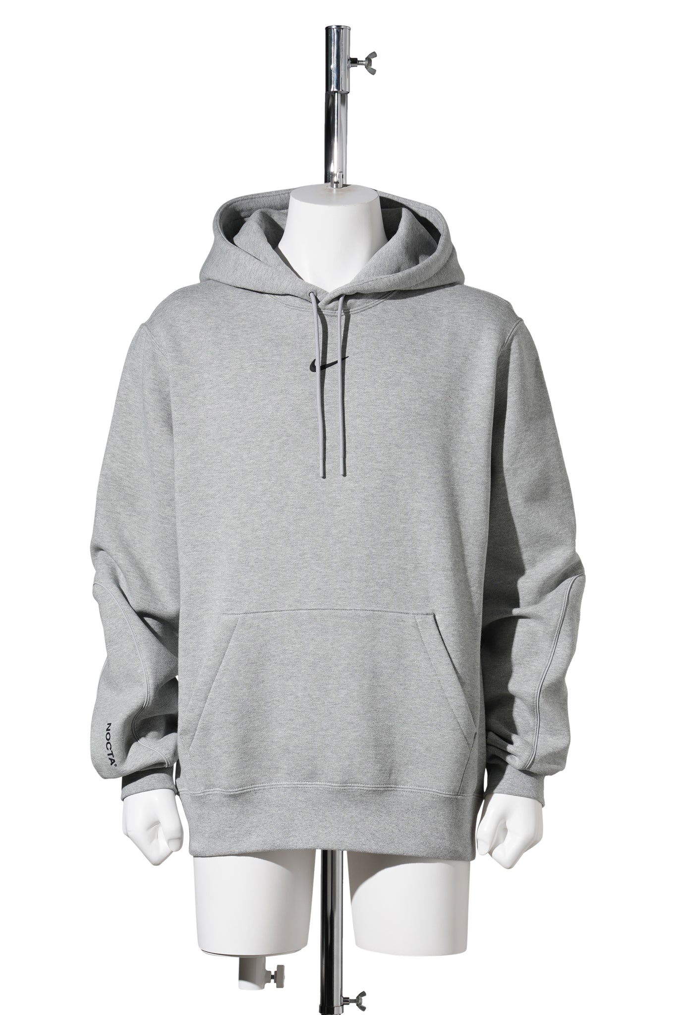 NIKE NRG CS NOCTA FLEECE PULLOVER L/S HOODIE 2 / 021:DK GREY HEATHER/MATTE SILVER/BLACK