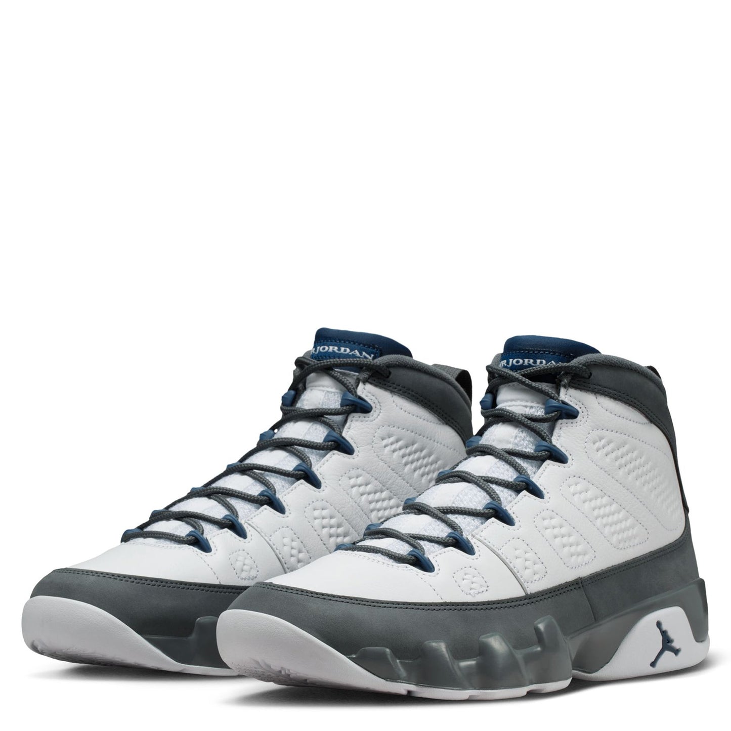 AIR JORDAN 9 RETRO / 100:WHITE/FRENCH BLUE-FLINT GREY