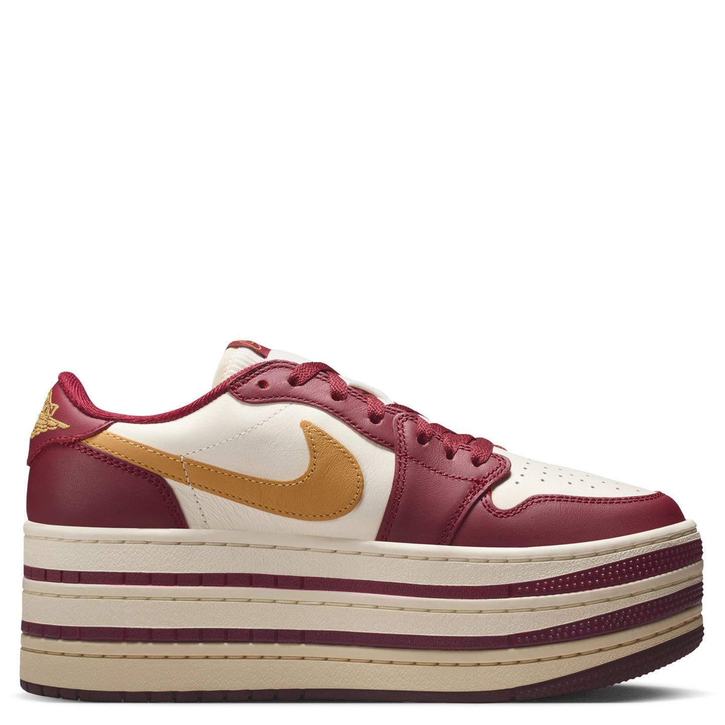 WMNS AIR JORDAN 1 TRIPLE STACK / 600:TEAM RED/SANDED GOLD