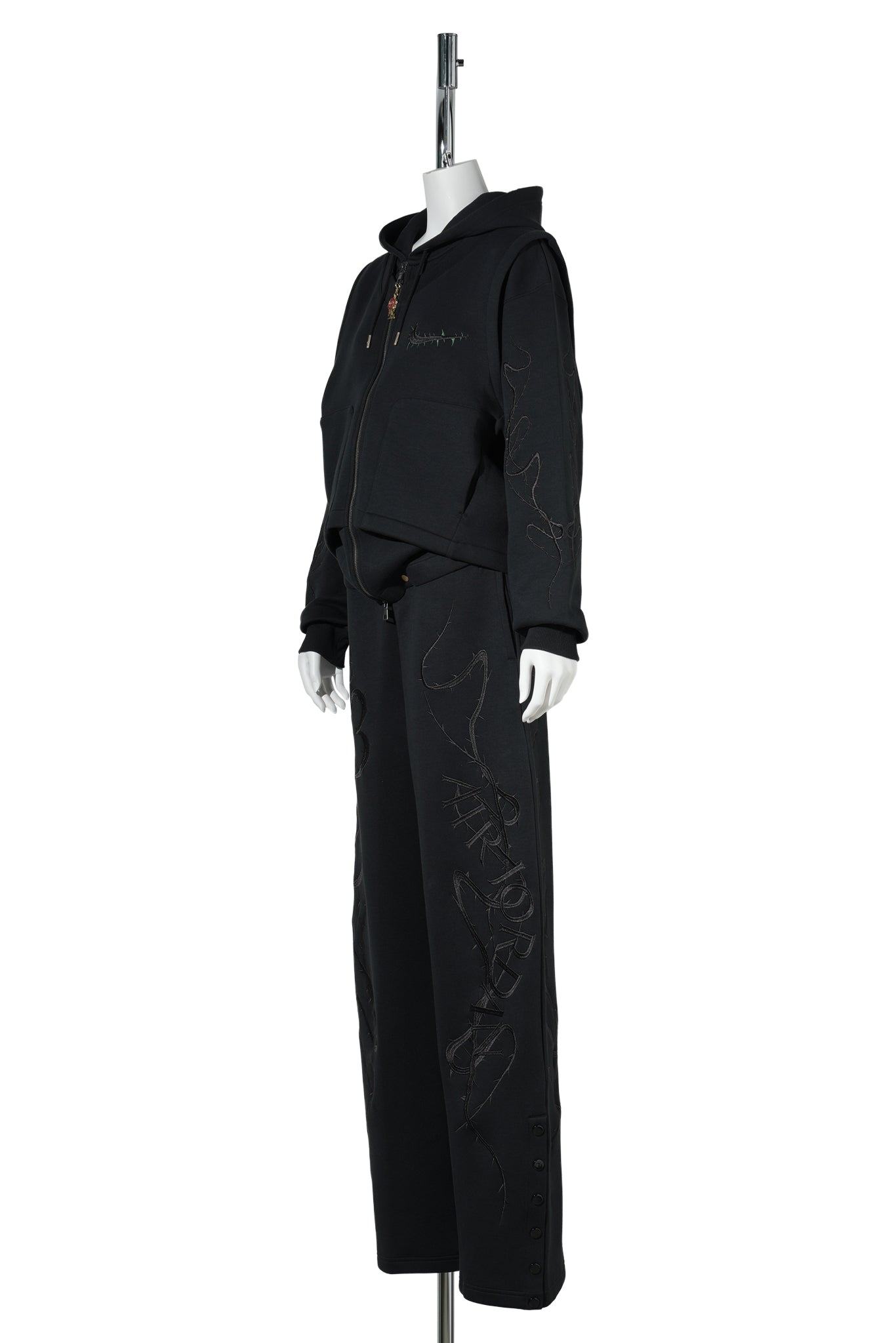 WOMEN’S JORDAN TEY JUMPSUIT SP / 010:BLACK/GYM RED