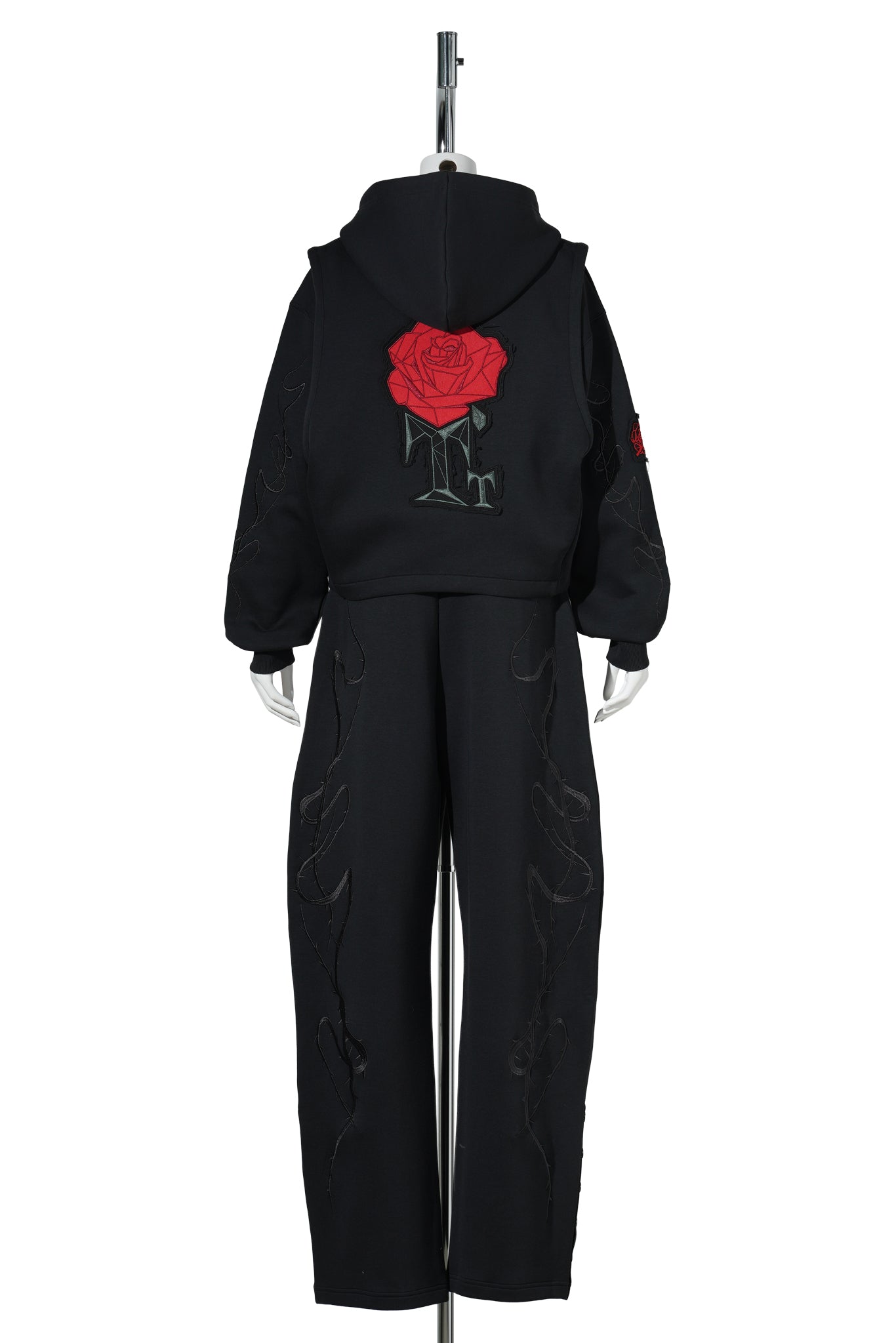 WOMEN’S JORDAN TEY JUMPSUIT SP / 010:BLACK/GYM RED