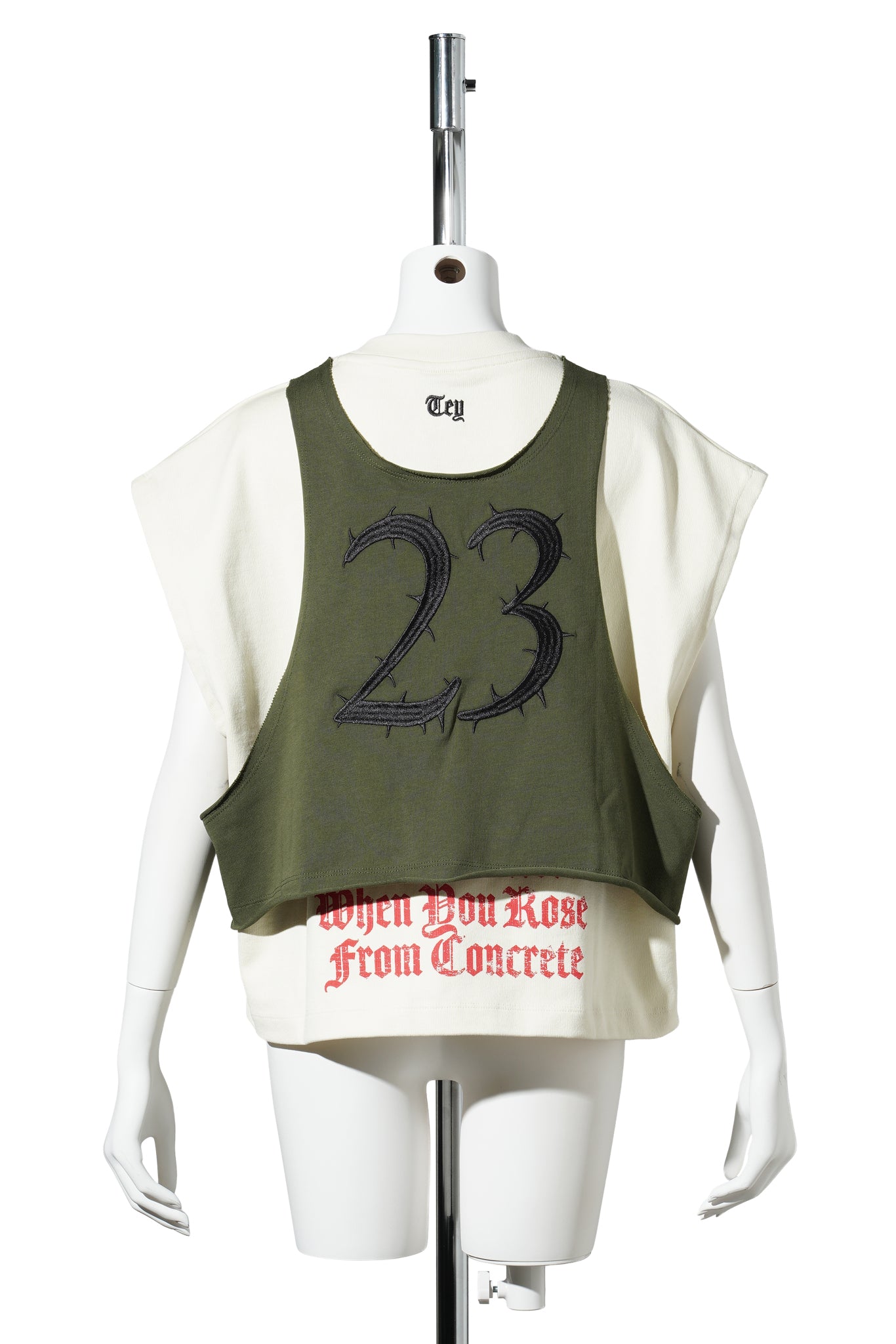 WOMEN’S JORDAN TEY S/S TOP SP / 133:COCONUT MILK/ROUGH GREEN/BLACK