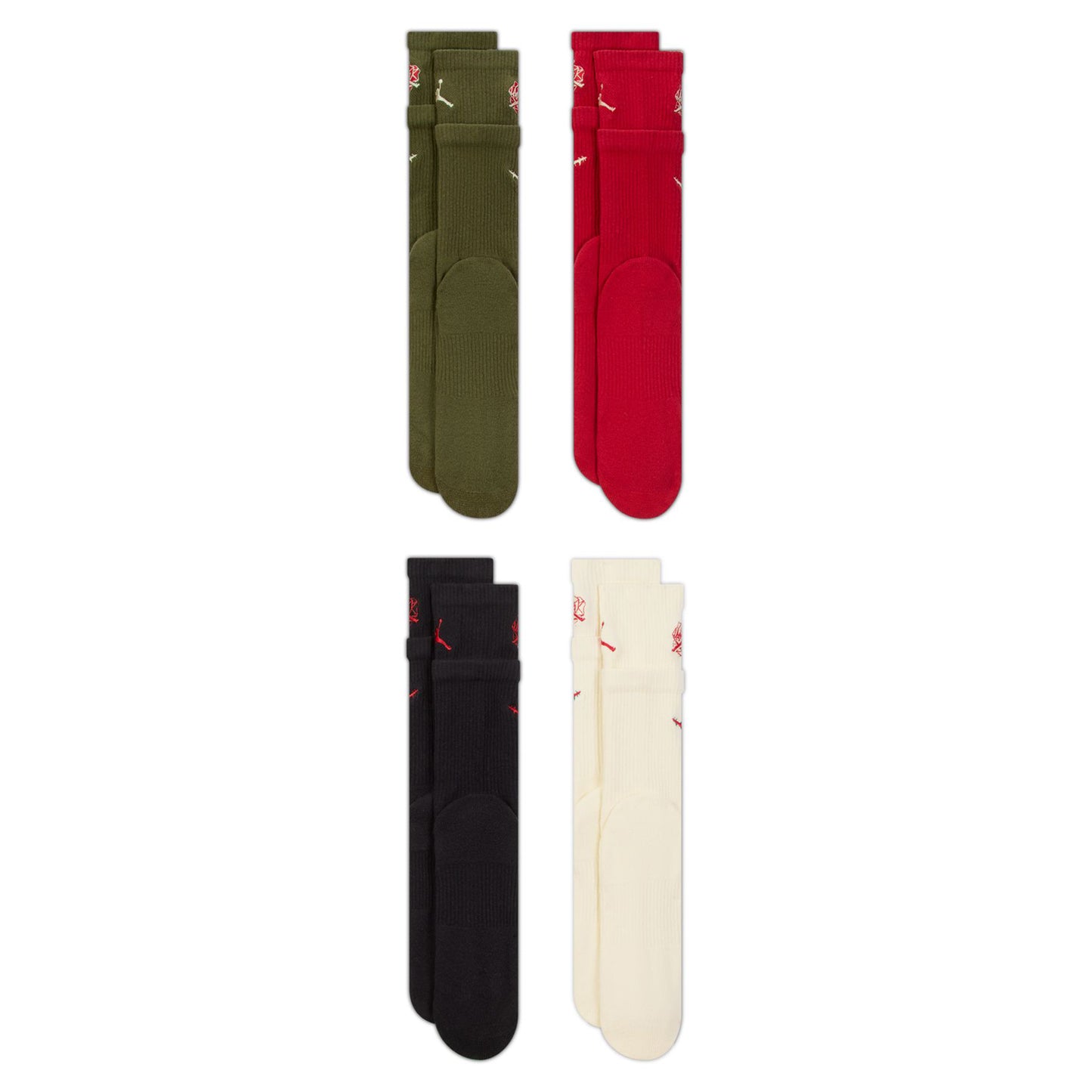 JORDAN ED PLS CSH CREW SOCKS 4PR 144 TT / 900:MULTI-COLOR