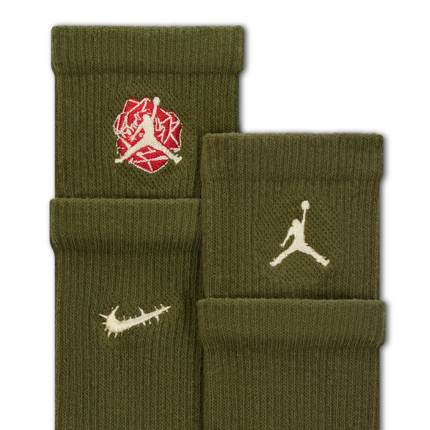 JORDAN ED PLS CSH CREW SOCKS 4PR 144 TT / 900:MULTI-COLOR