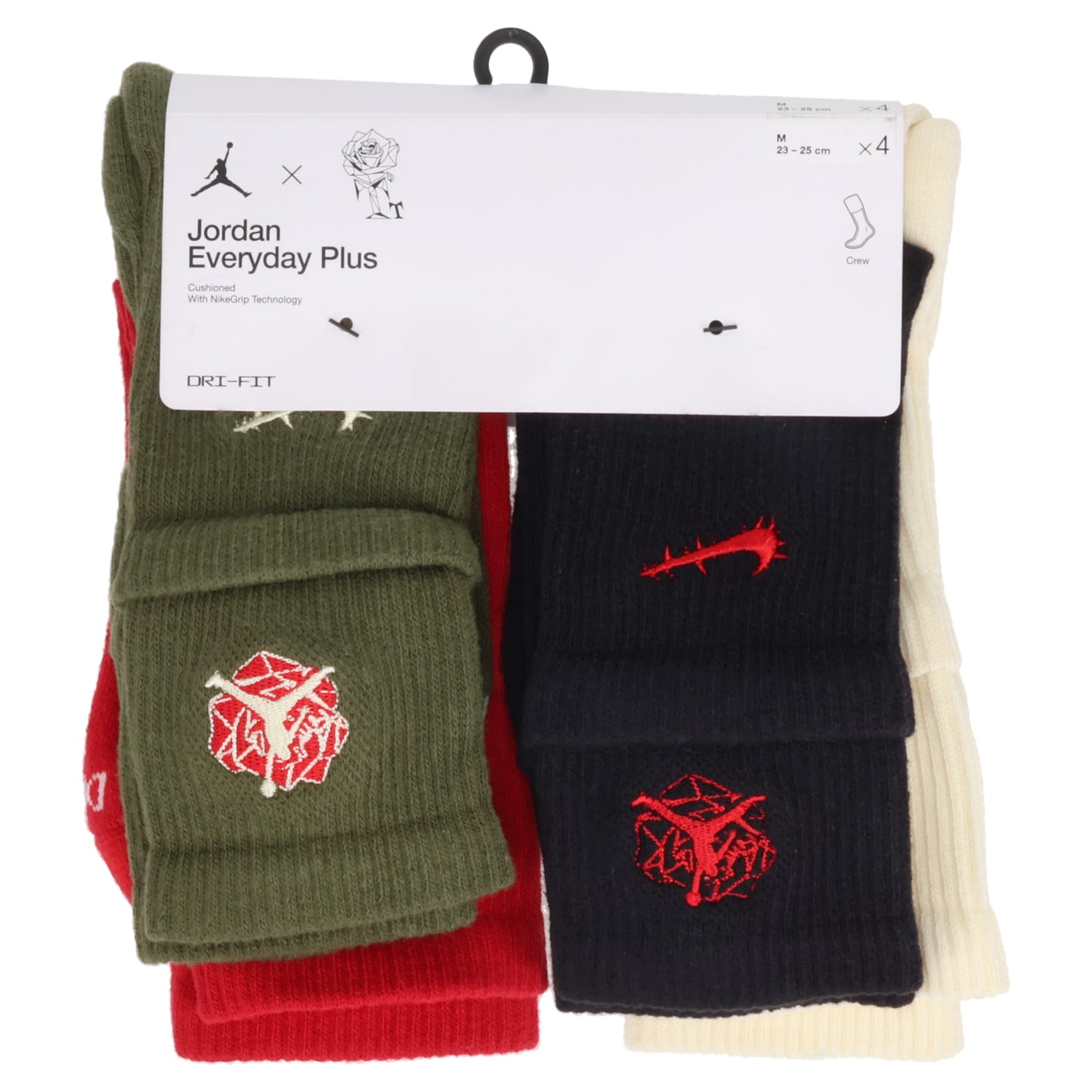 JORDAN ED PLS CSH CREW SOCKS 4PR 144 TT / 900:MULTI-COLOR