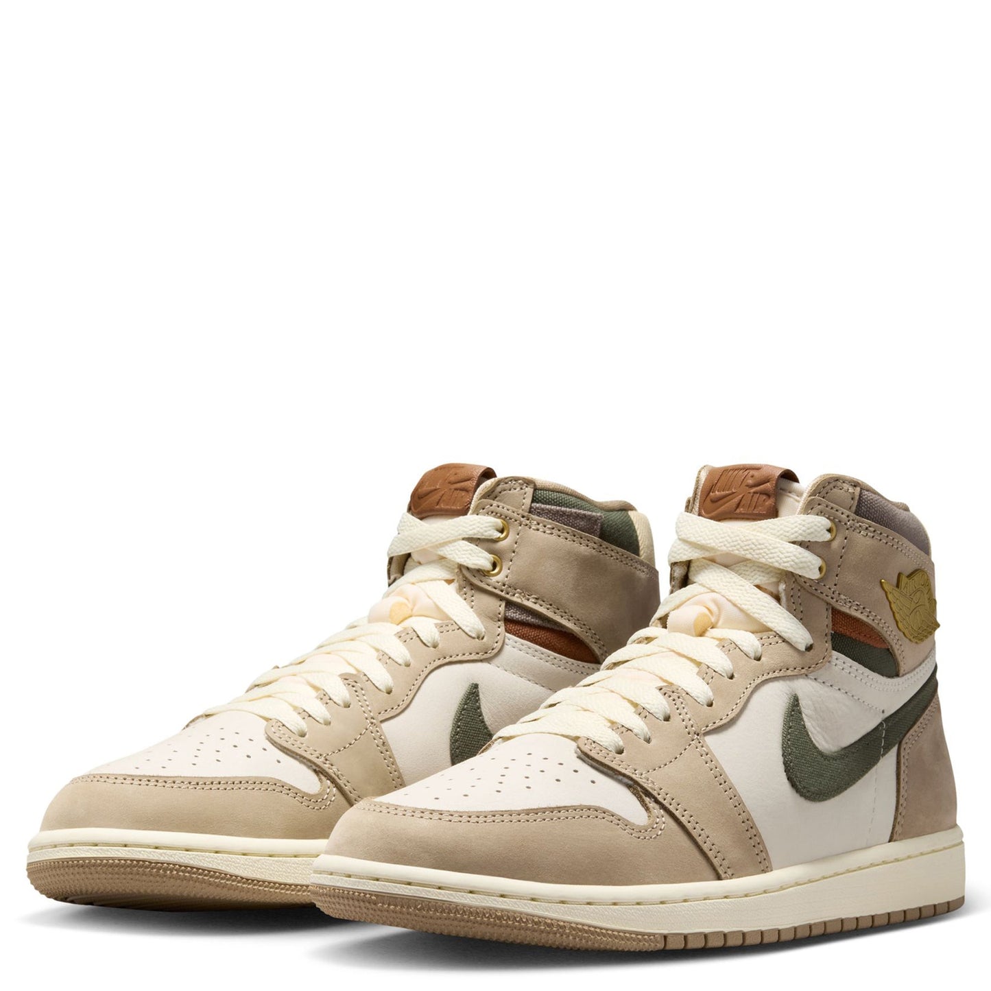 WMNS AIR JORDAN 1 RETRO HI OG / 201:KHAKI/MULTI-COLOR-SAIL
