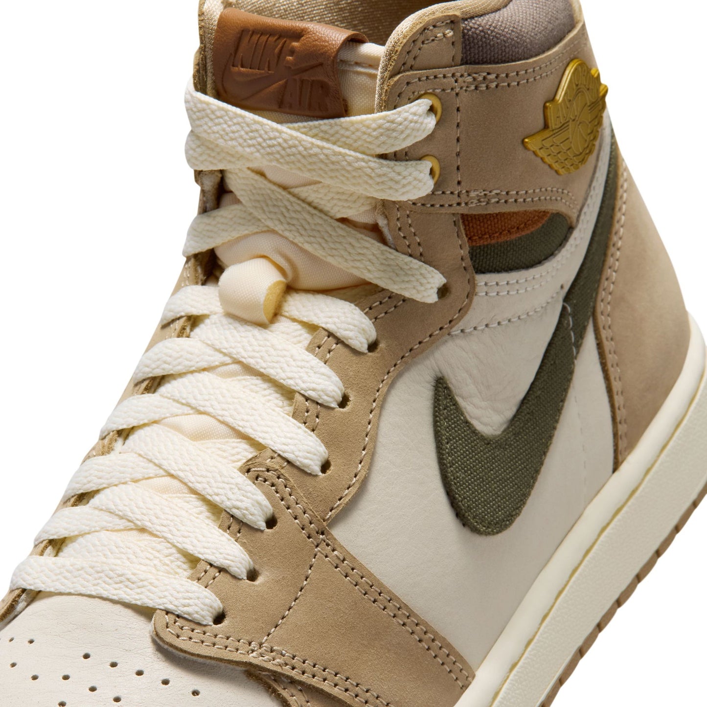 WMNS AIR JORDAN 1 RETRO HI OG / 201:KHAKI/MULTI-COLOR-SAIL