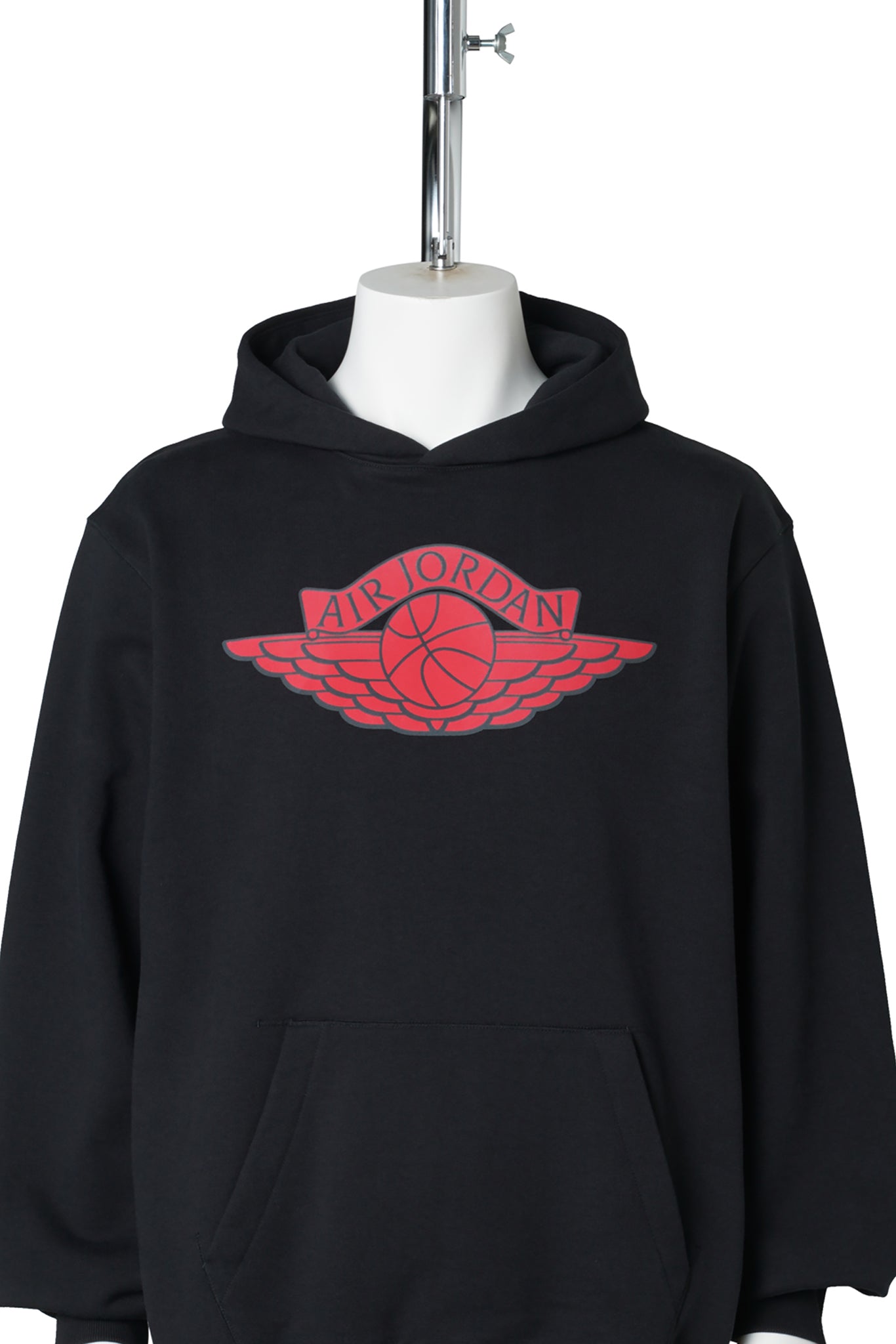 JORDAN SM FLEECE L/S HOODIE / 010:BLACK/WHITE/(UNIVERSITY RED)