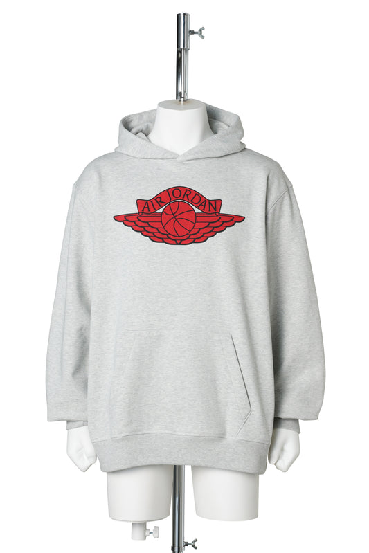 JORDAN SM FLEECE L/S HOODIE / 050:GREY HEATHER/BLACK/(UNIVERSITY RED)