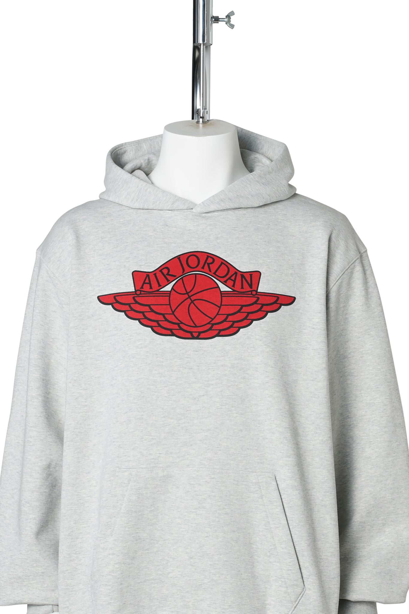 JORDAN SM FLEECE L/S HOODIE / 050:GREY HEATHER/BLACK/(UNIVERSITY RED)