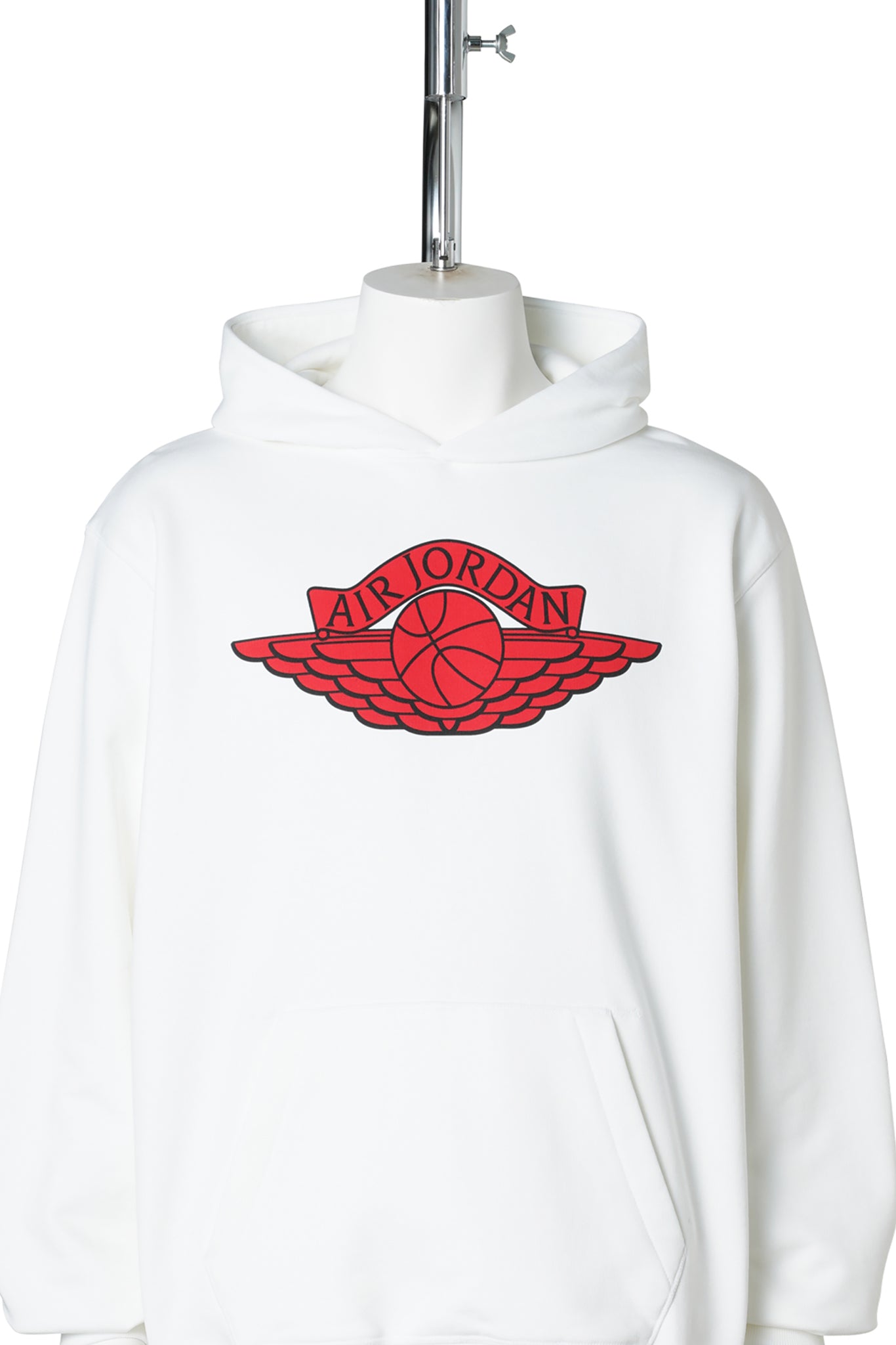 JORDAN SM FLEECE L/S HOODIE / 100:WHITE/BLACK/(UNIVERSITY RED)