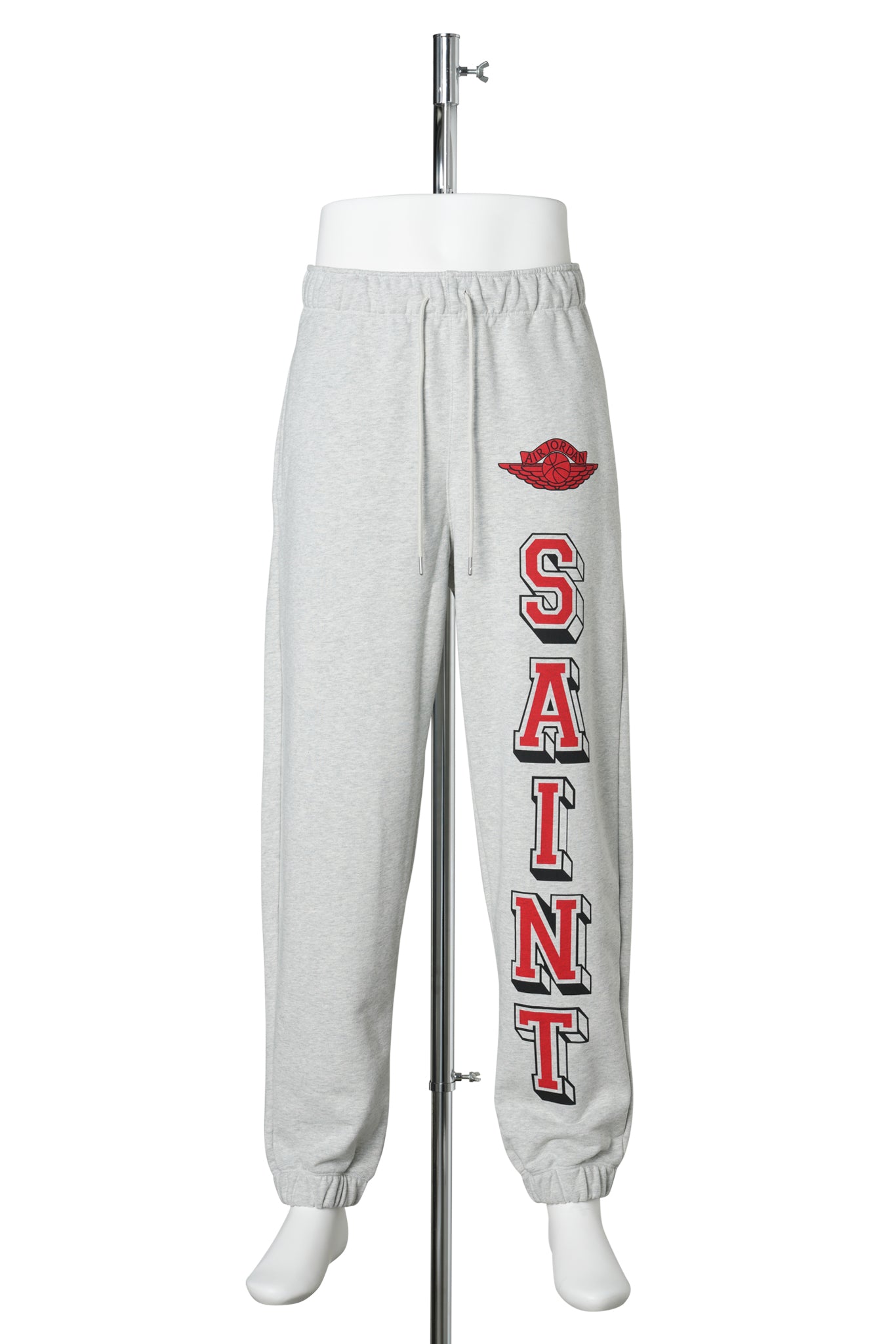 JORDAN SM FLEECE PANTS / 050:GREY HEATHER/BLACK/(UNIVERSITY RED)