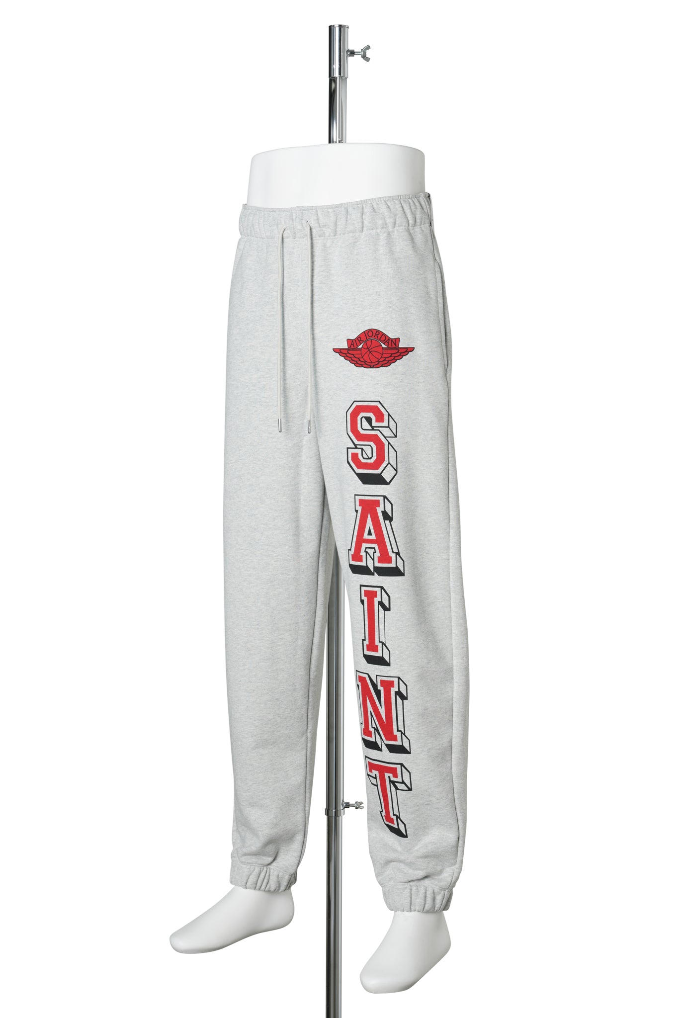 JORDAN SM FLEECE PANTS / 050:GREY HEATHER/BLACK/(UNIVERSITY RED)