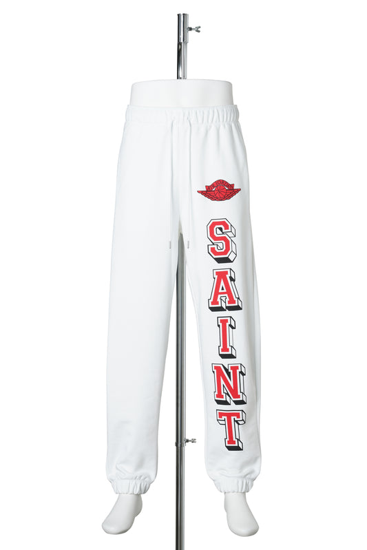 JORDAN SM FLEECE PANTS / 100:WHITE/BLACK/(UNIVERSITY RED)
