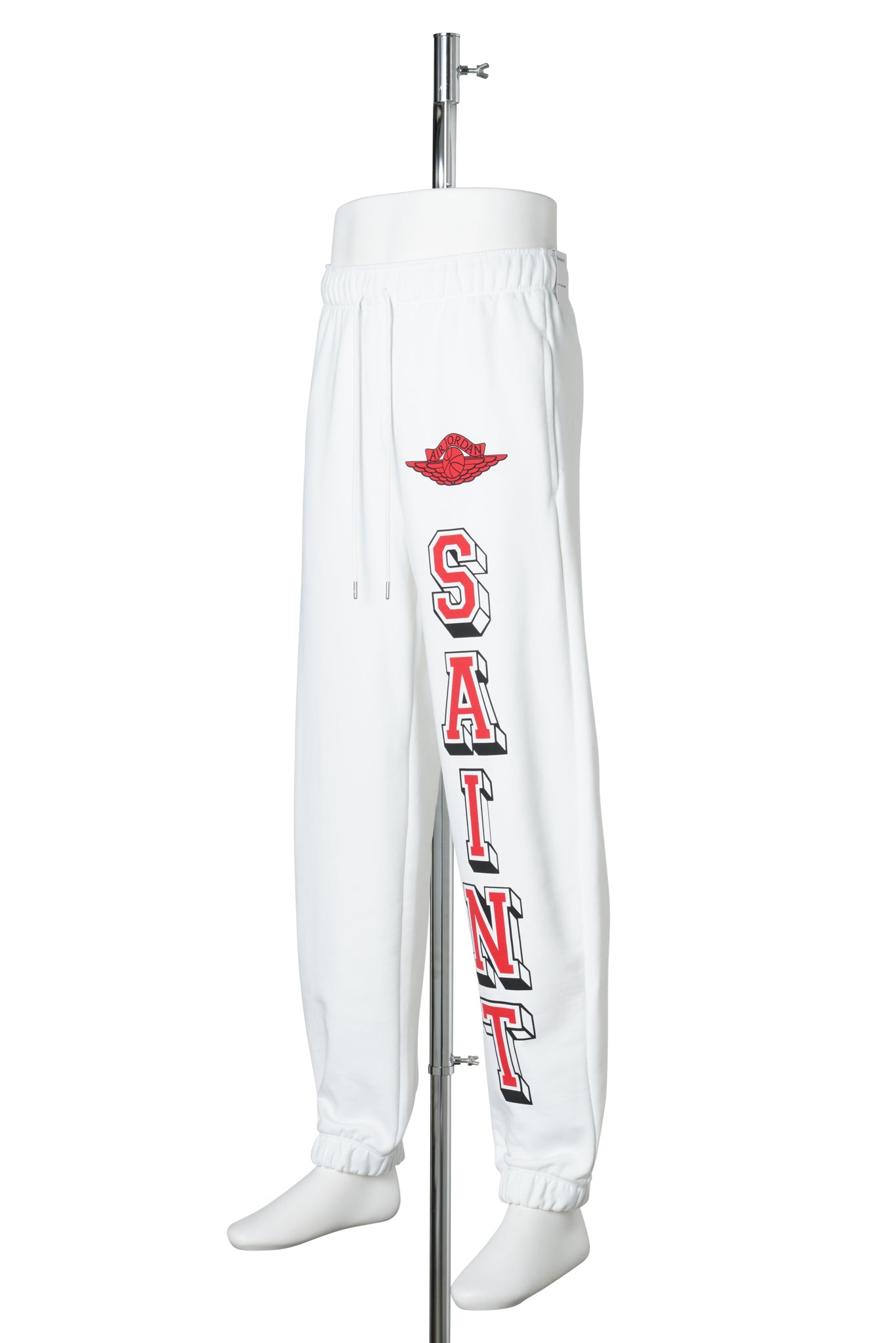 JORDAN SM FLEECE PANTS / 100:WHITE/BLACK/(UNIVERSITY RED)