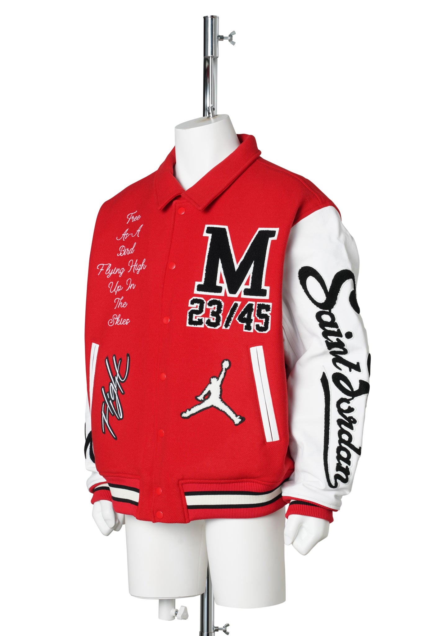 JORDAN SM VARSITY JACKET / 657:UNIVERSITY RED/WHITE/(BLACK)
