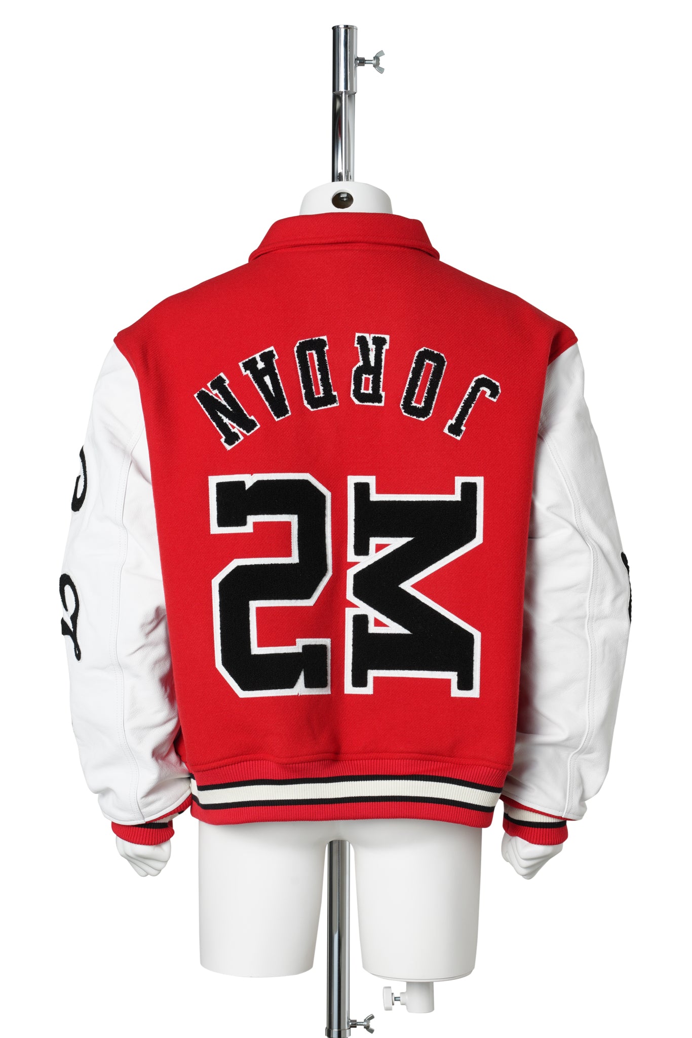 JORDAN SM VARSITY JACKET / 657:UNIVERSITY RED/WHITE/(BLACK)
