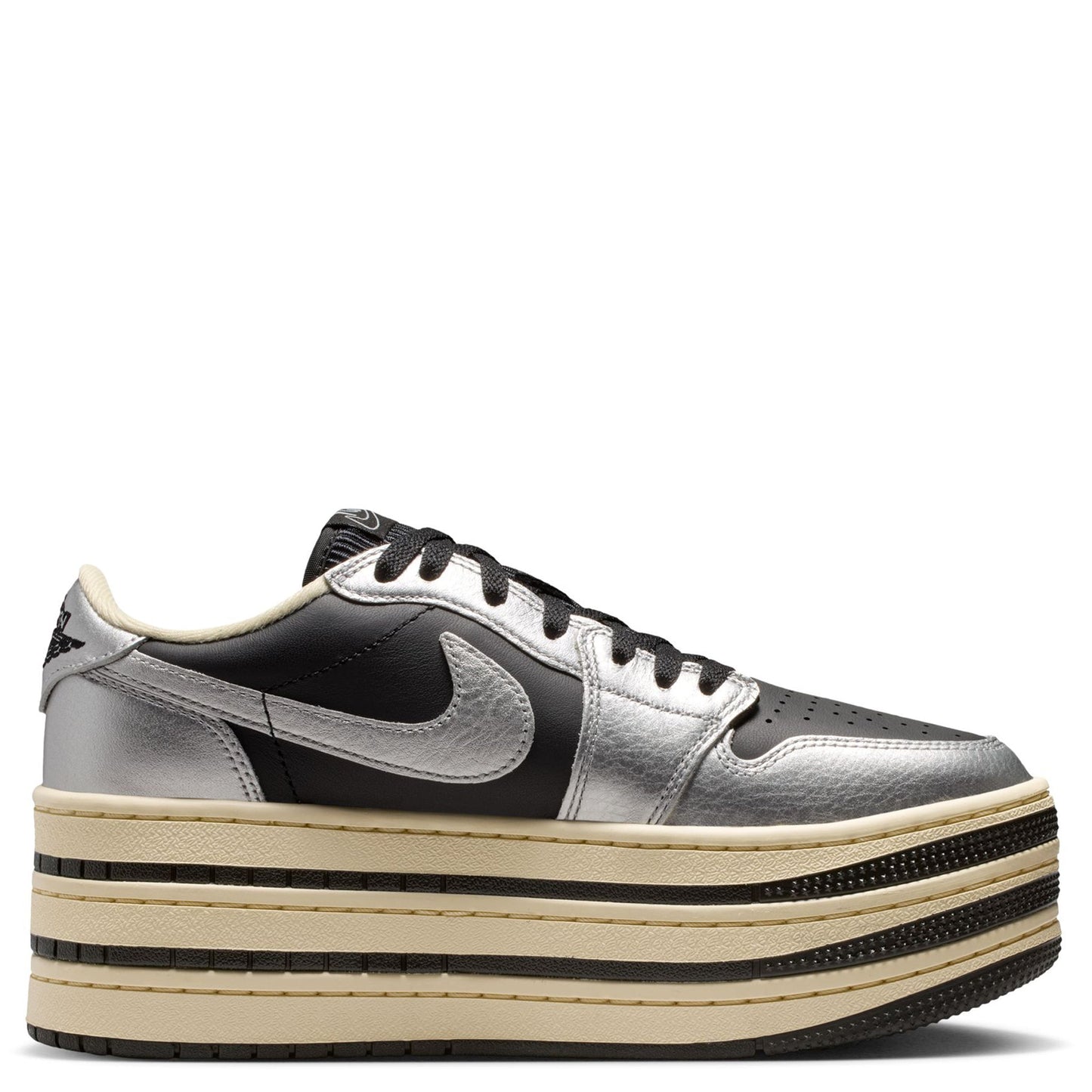 WMNS AIR JORDAN 1 TRIPLE STACK / 001:METALLIC SILVER/BLACK-MUSLIN