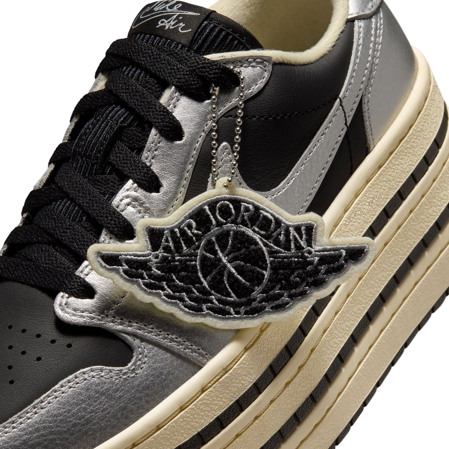 WMNS AIR JORDAN 1 TRIPLE STACK / 001:METALLIC SILVER/BLACK-MUSLIN