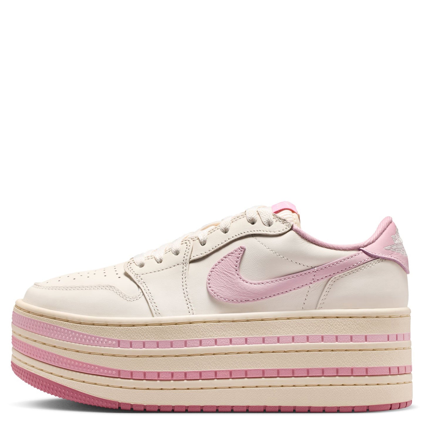 WMNS AIR JORDAN 1 TRIPLE STACK / 101:PALE IVORY/ICED CARMINE-MUSLIN