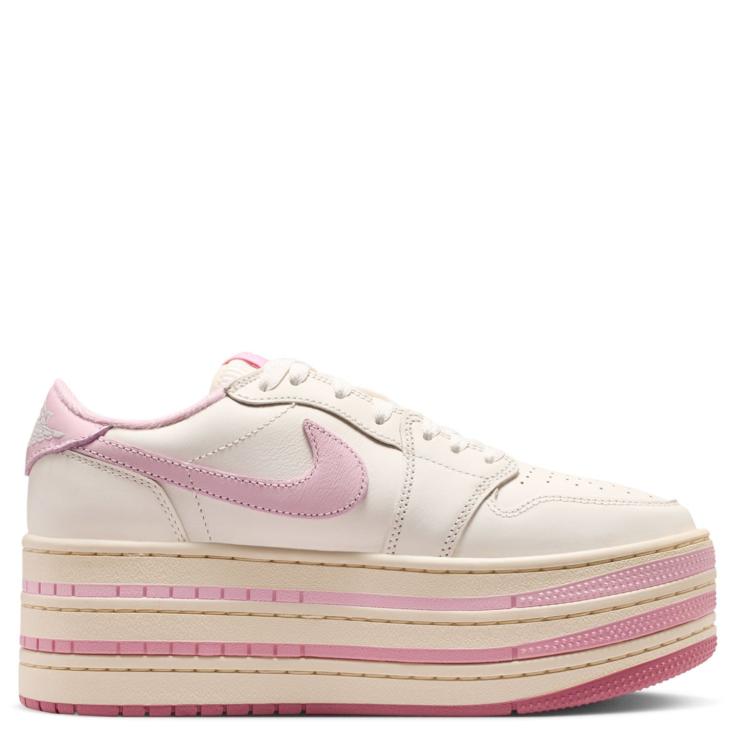 WMNS AIR JORDAN 1 TRIPLE STACK / 101:PALE IVORY/ICED CARMINE-MUSLIN