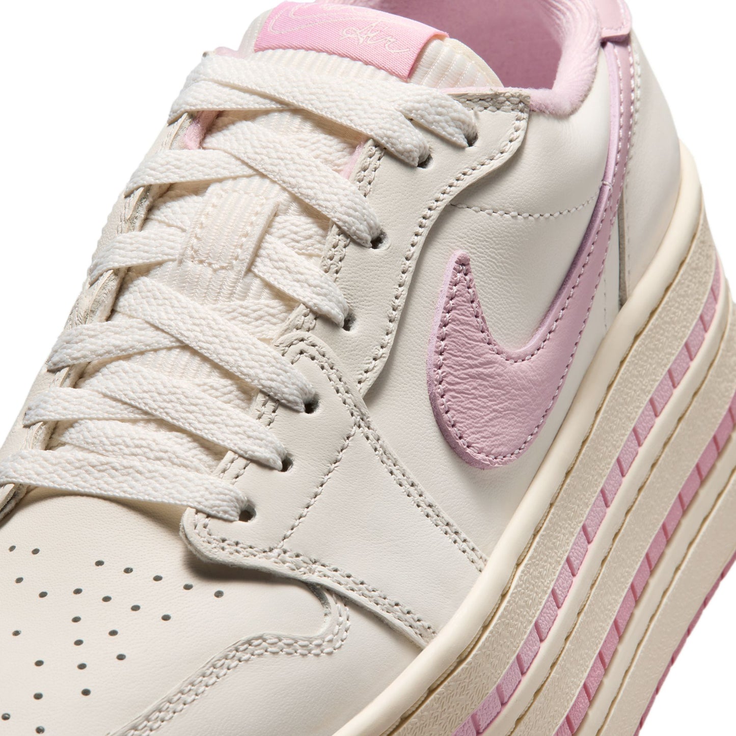 WMNS AIR JORDAN 1 TRIPLE STACK / 101:PALE IVORY/ICED CARMINE-MUSLIN