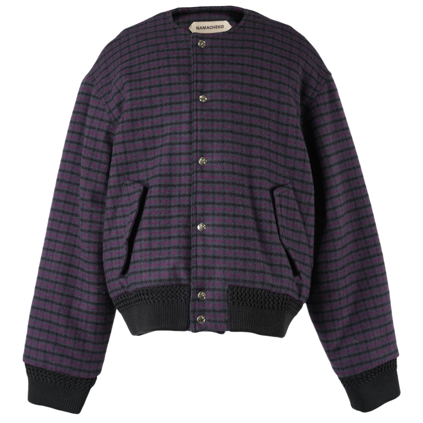 COLTON BOMBER JACKET / DARK PURPLE CHECK