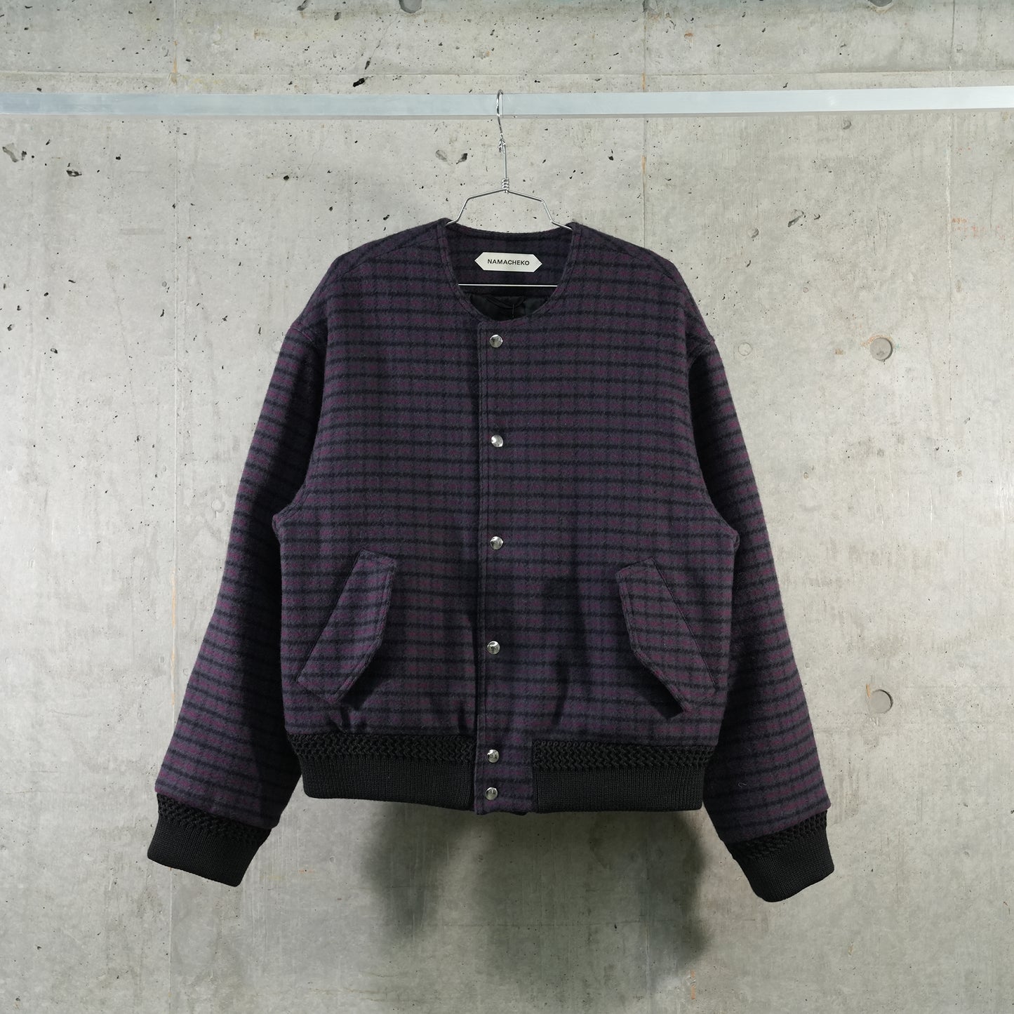 COLTON BOMBER JACKET / DARK PURPLE CHECK