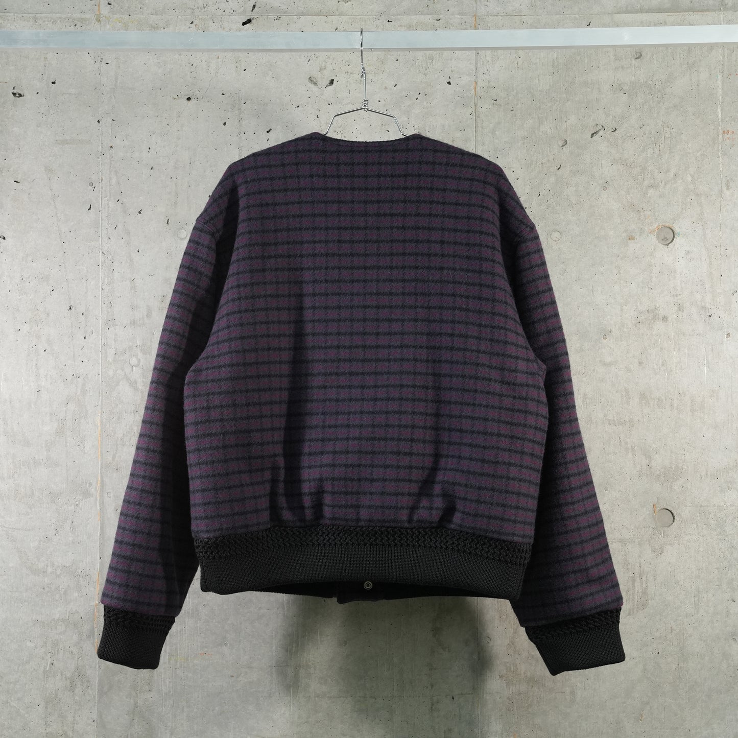 COLTON BOMBER JACKET / DARK PURPLE CHECK