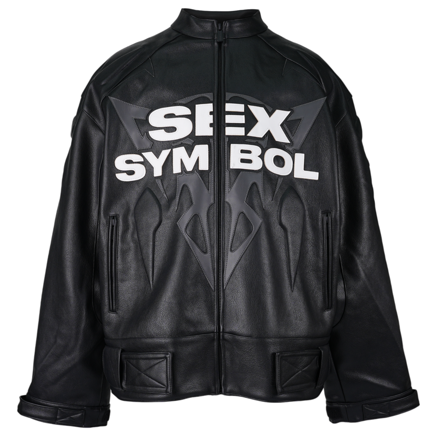 SEX SYMBOL MOTO JACKET / BLACK/WHITE