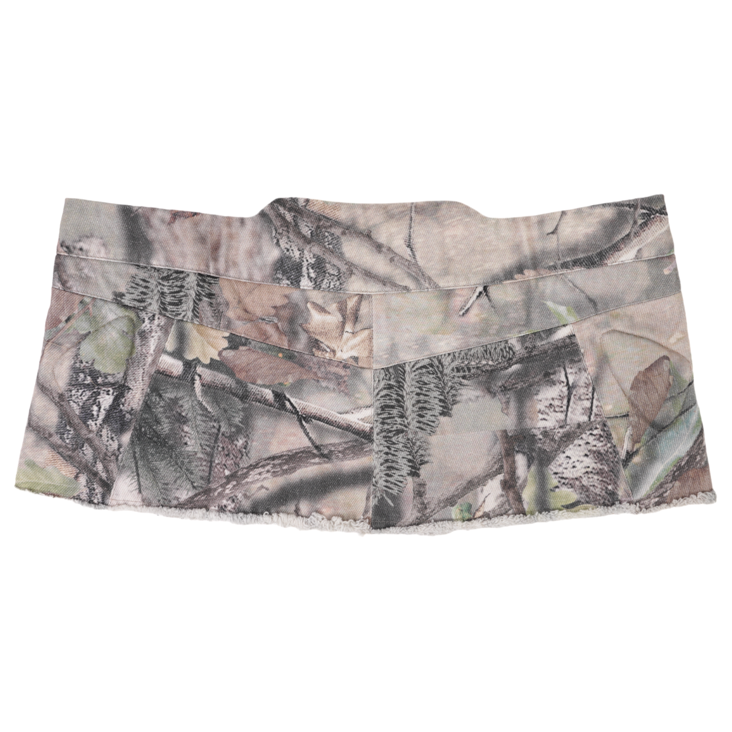 DENIM MINI SKIRT / CAMO