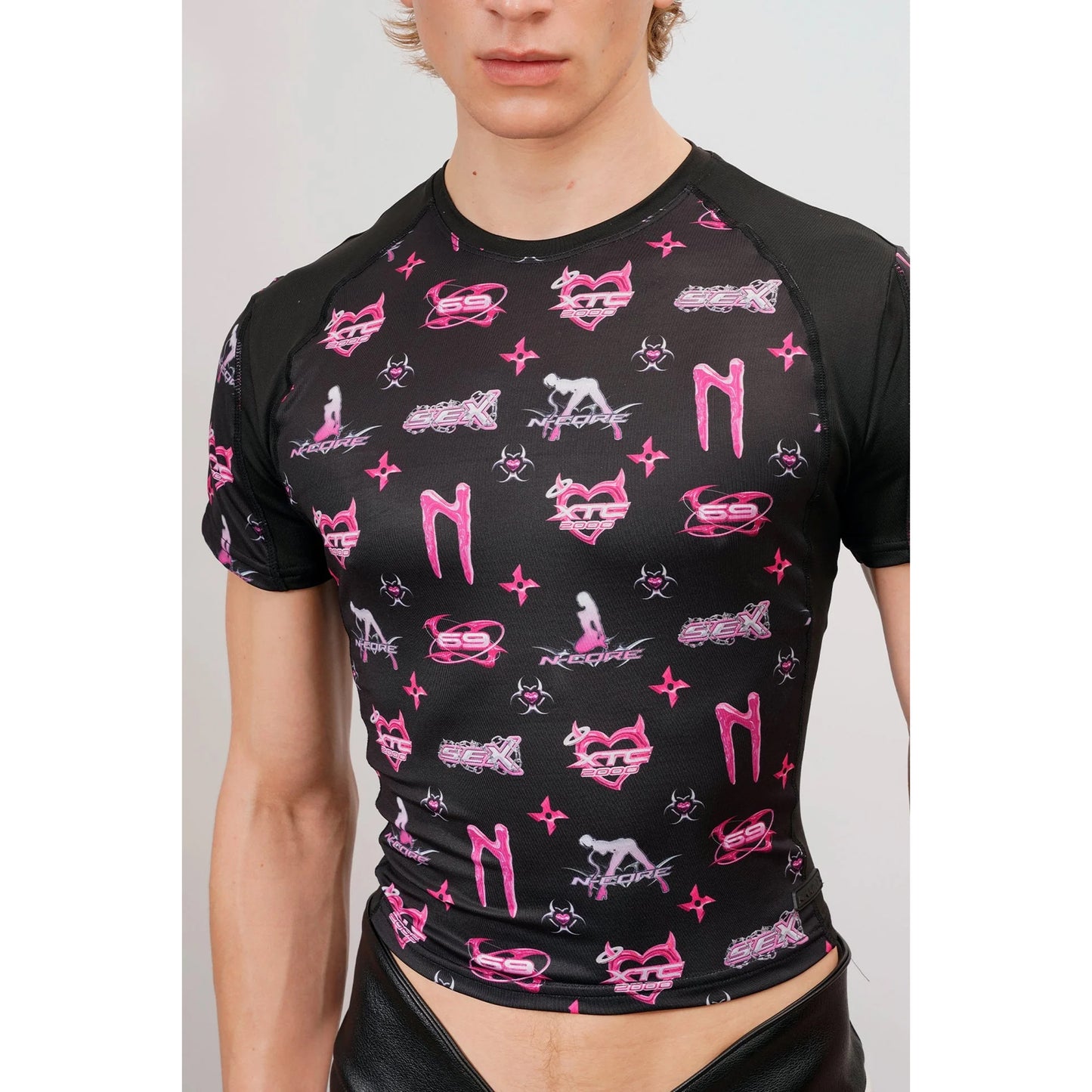 FAME RACING TEE / PINK MONOGRAM