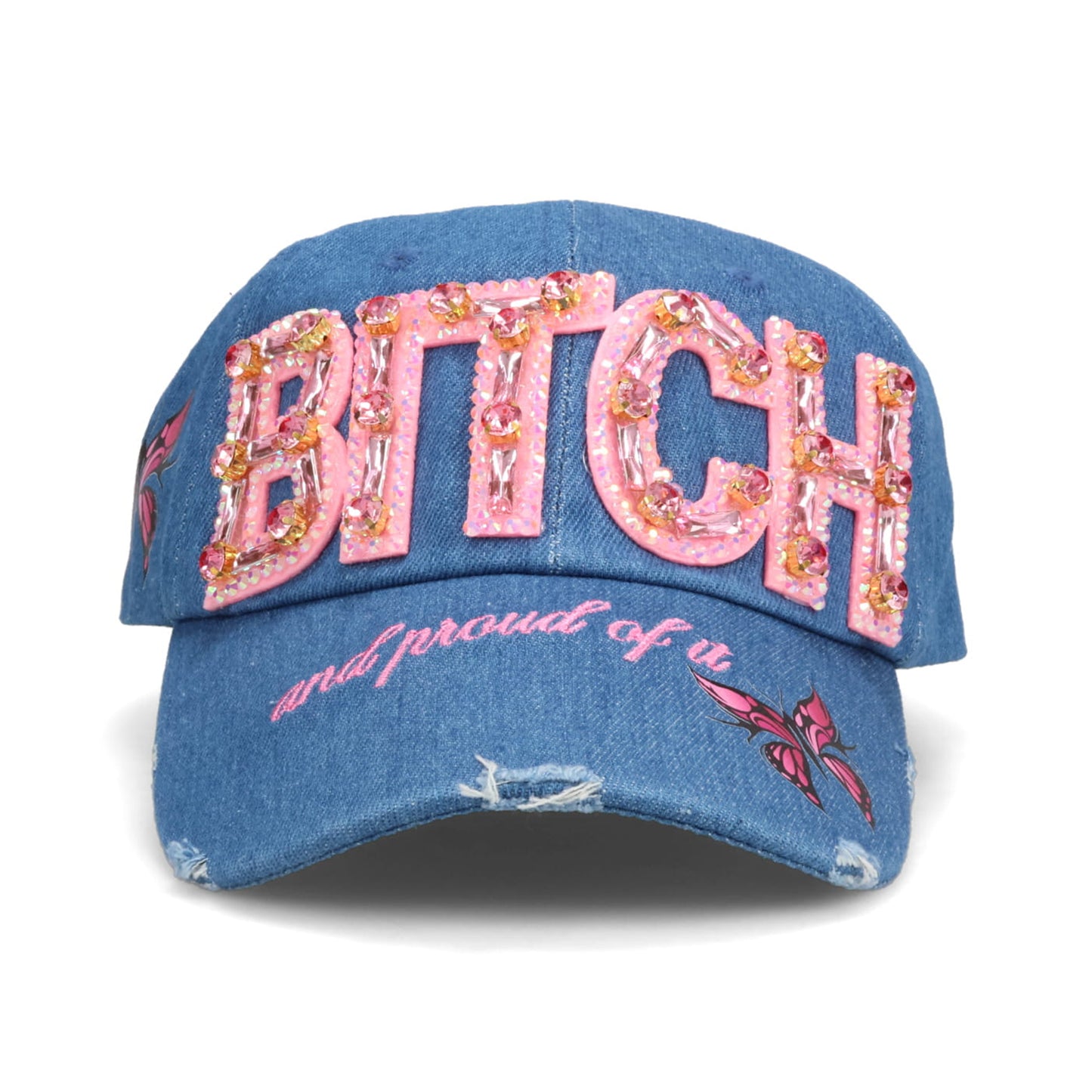 DENIM SLOGAN CAP / BLUE