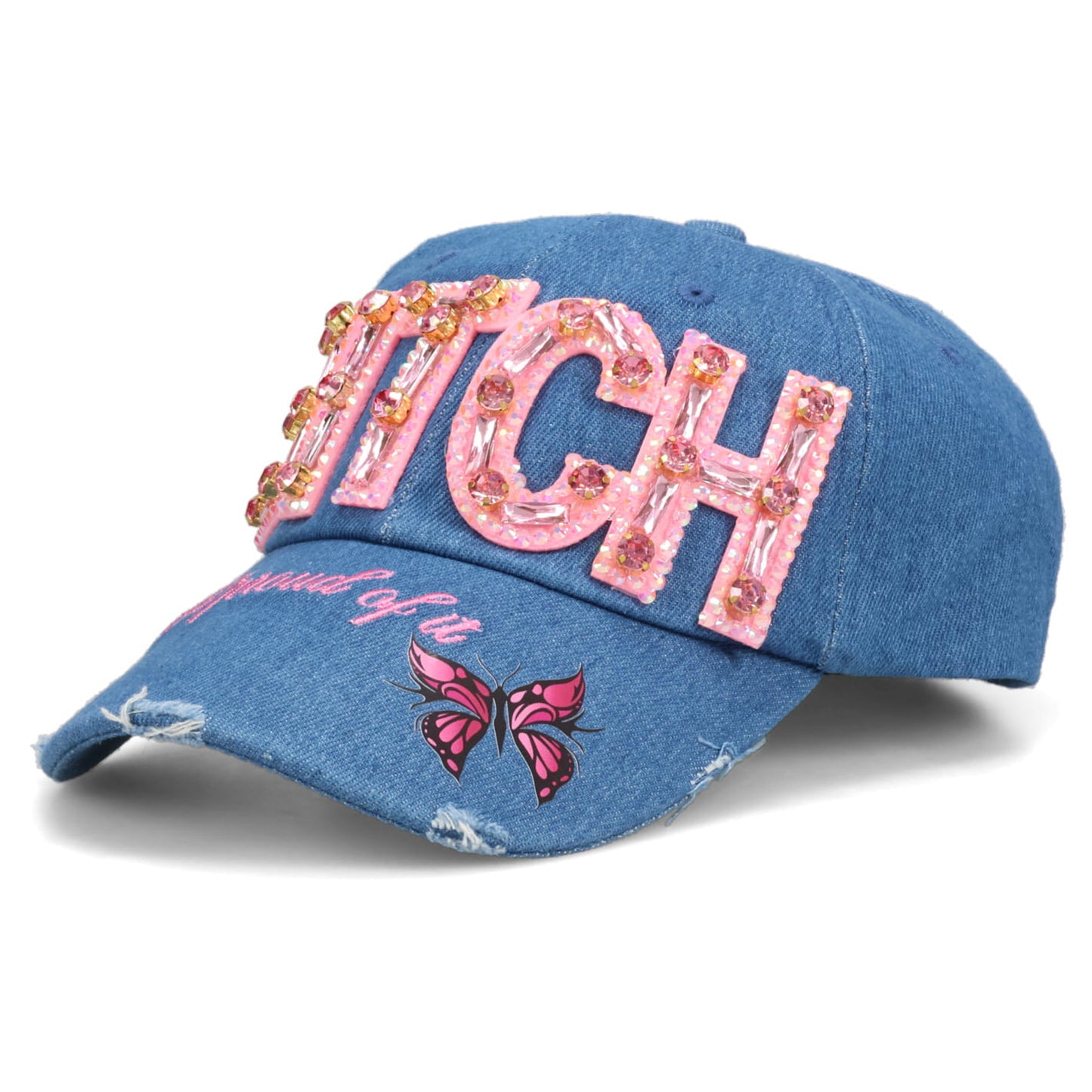 DENIM SLOGAN CAP / BLUE