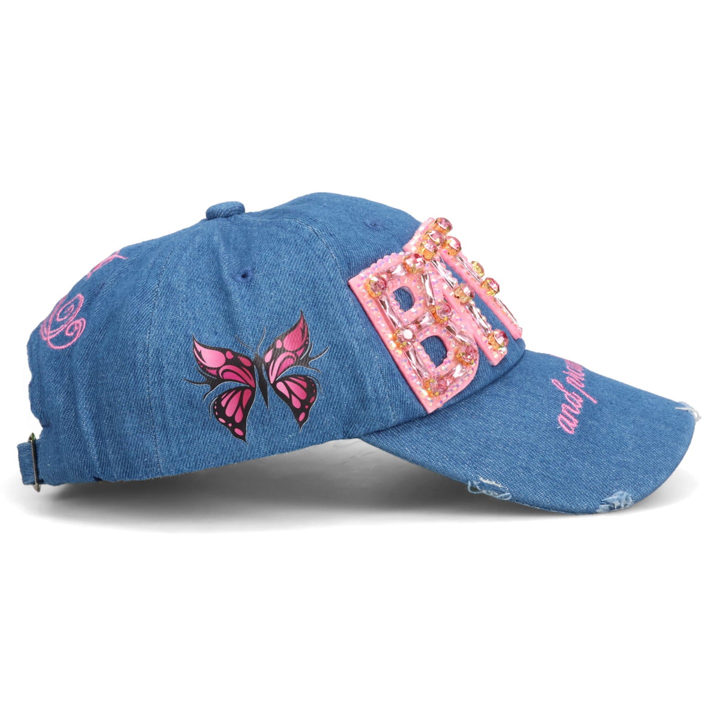 DENIM SLOGAN CAP / BLUE