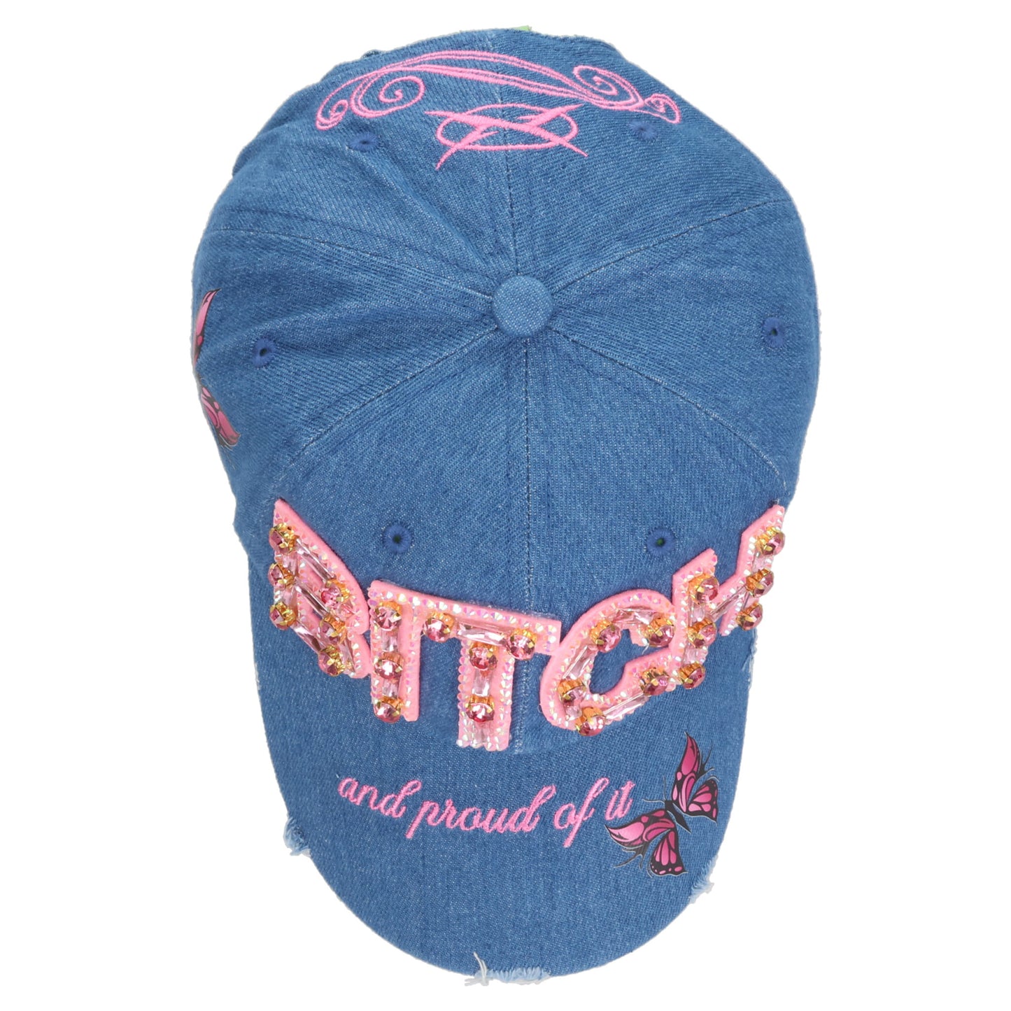 DENIM SLOGAN CAP / BLUE