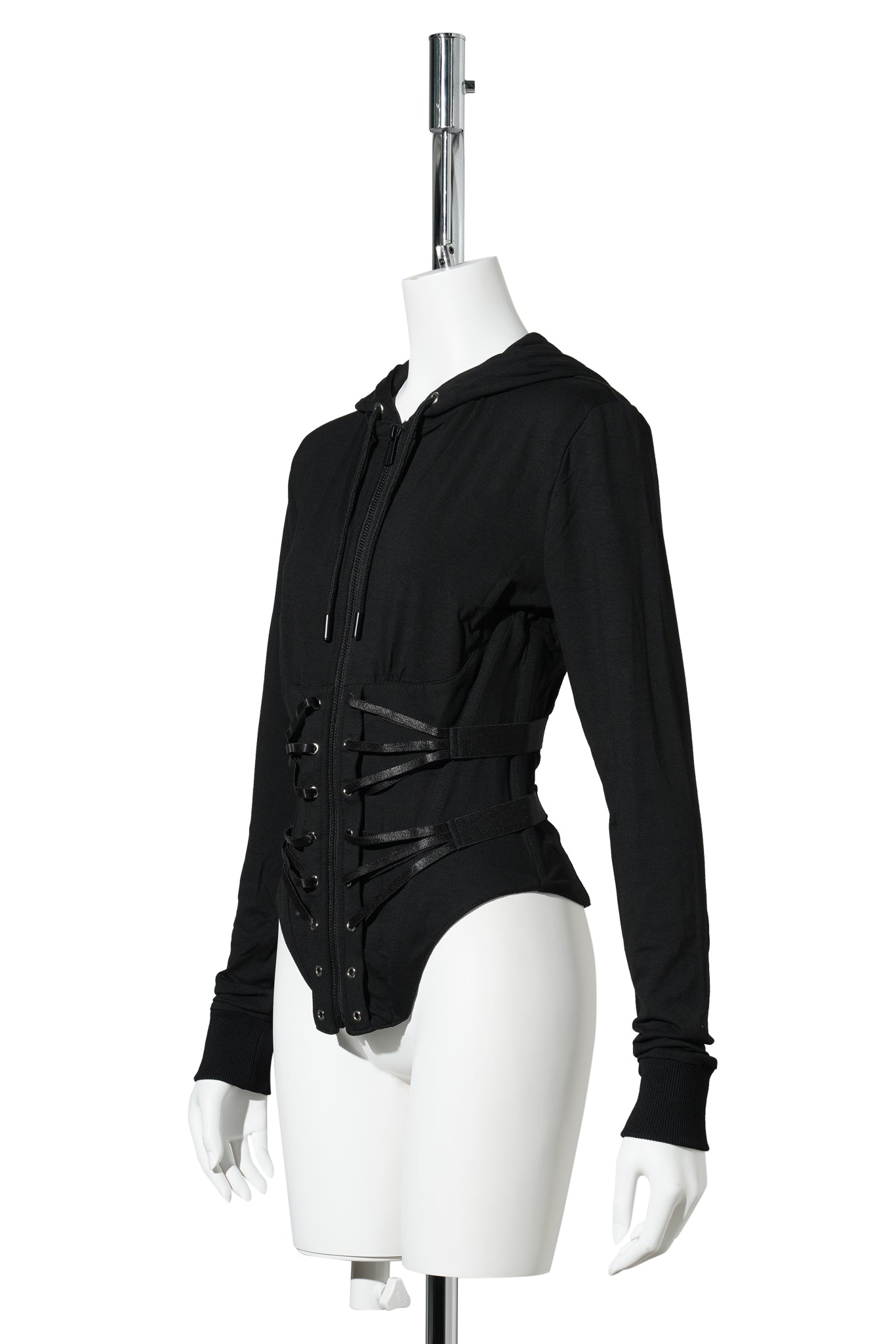 GOTH PLEASE ZIP HOODIE / BLACK