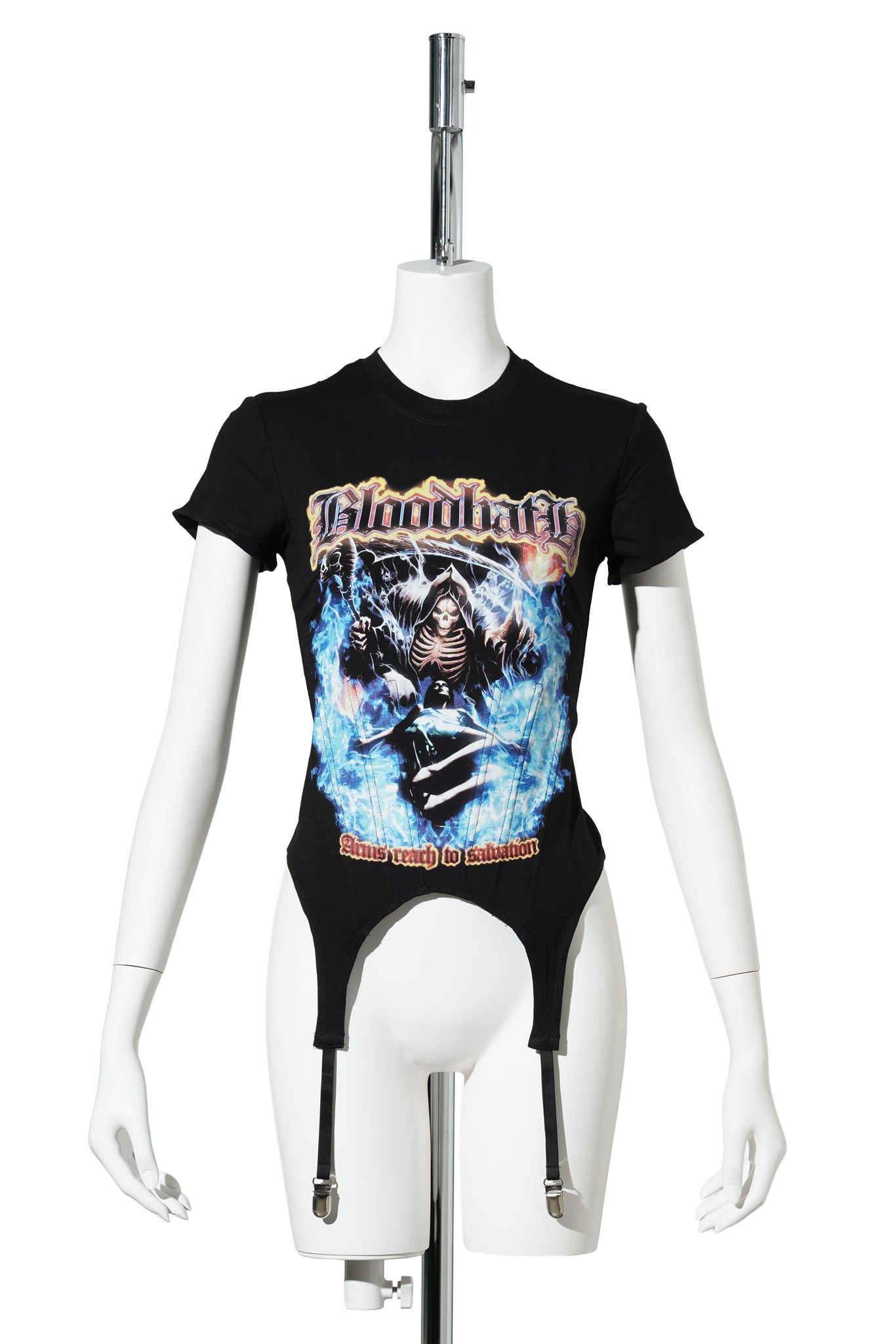 BONJOUR CORSET MINI T-SHIRT / RED PRINT