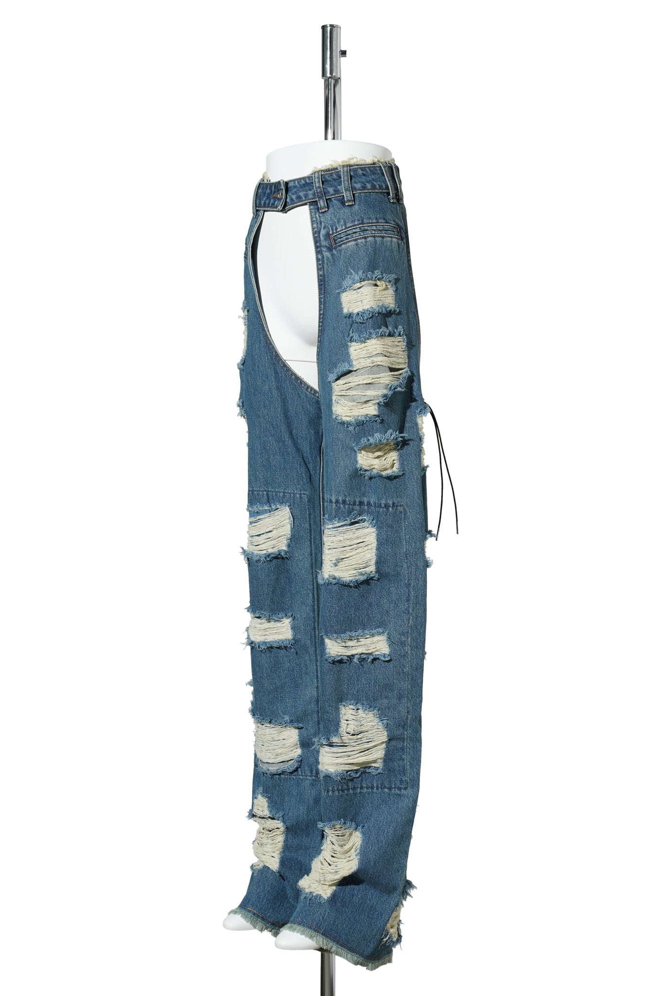 DENIM SHREDDED CHAPS / BLUE