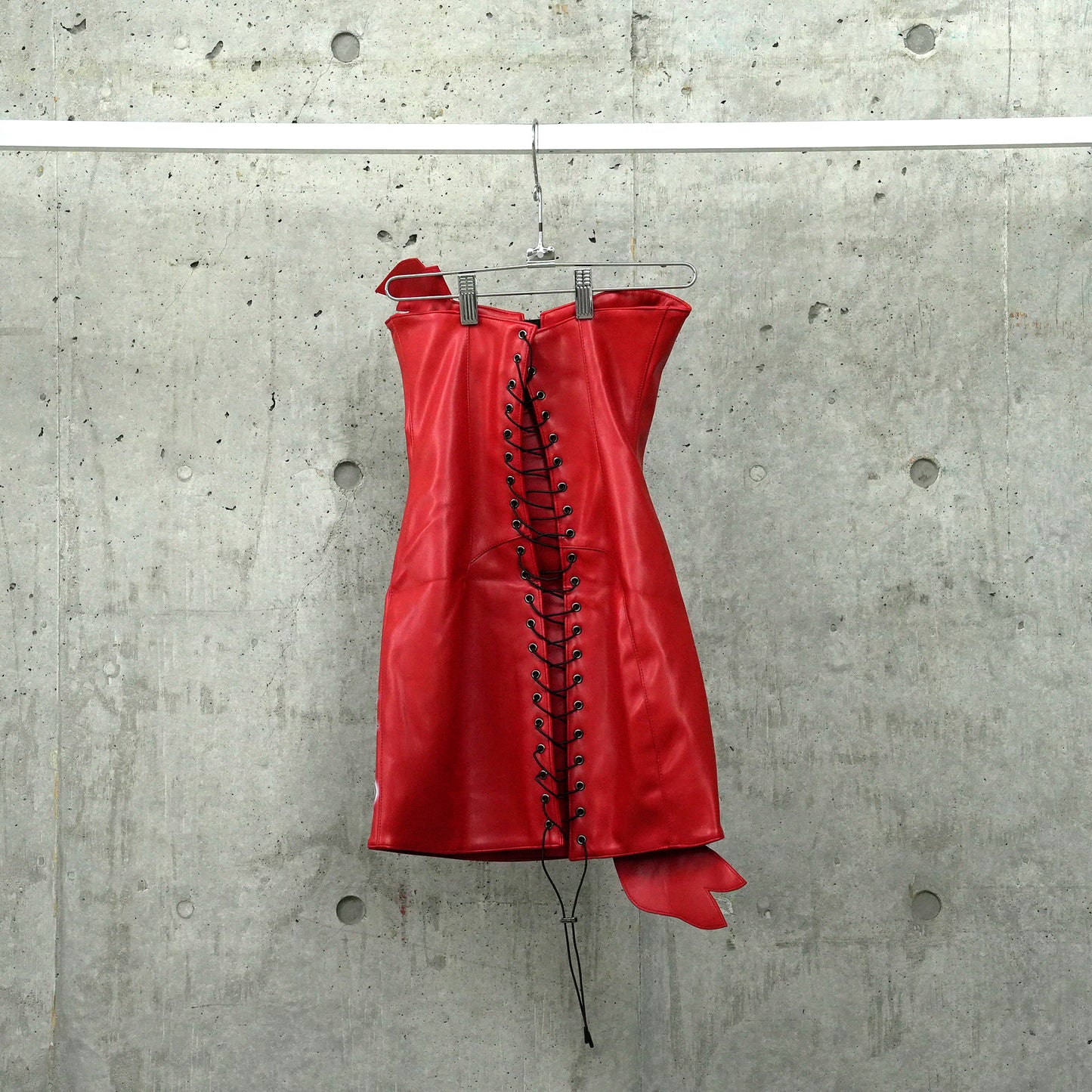 DRAGON ROSE MINI DRESS / RED