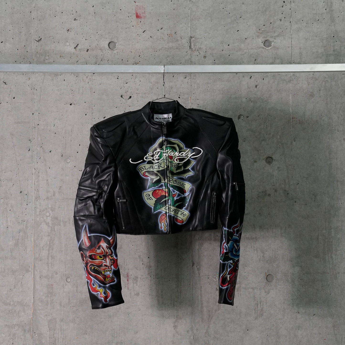 BLACK ROSE MOTO JACKET / BLACK